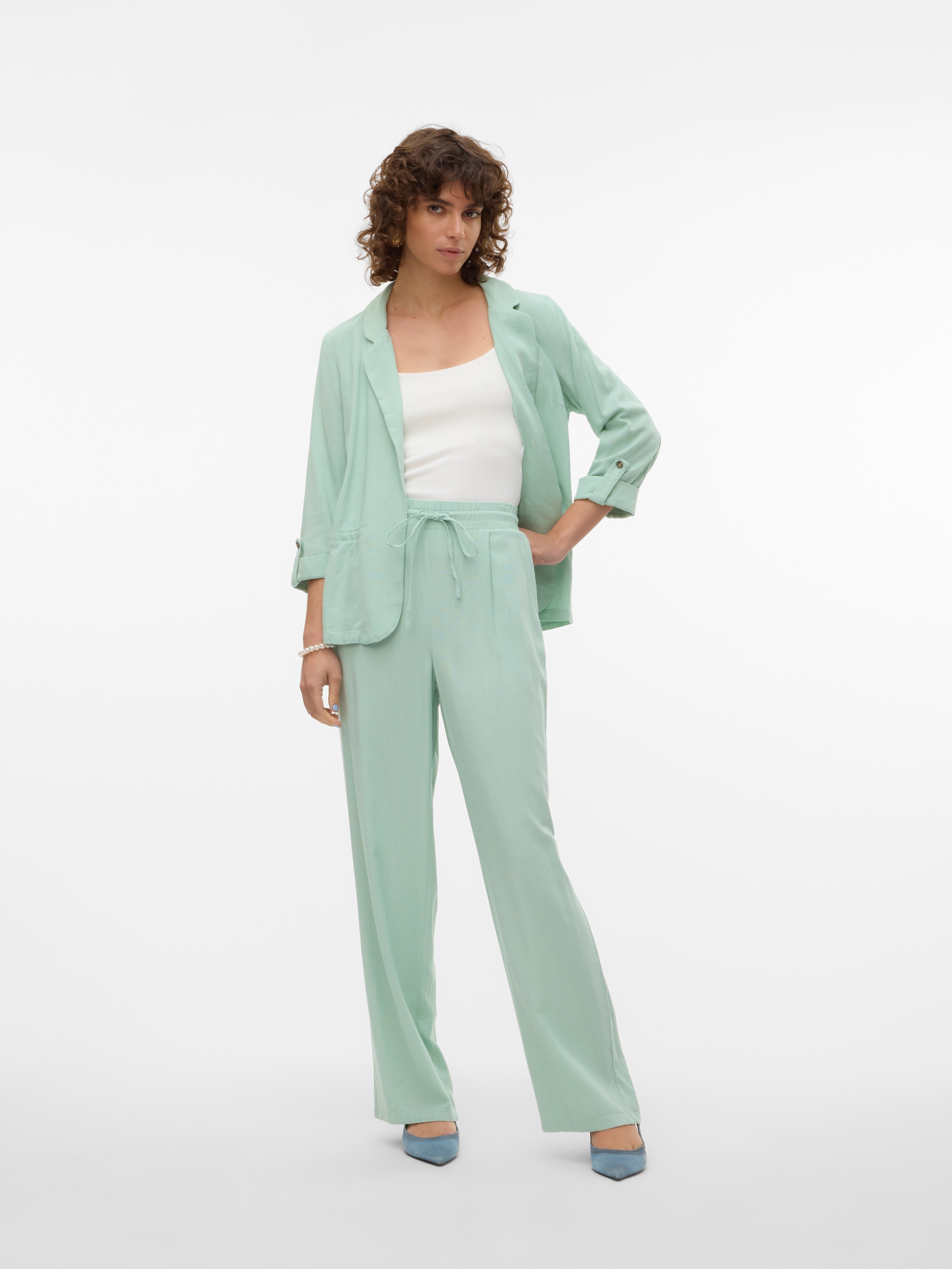 Vero Moda Kurzblazer »VMJESMILO 3/4 LOOSE BLAZER WVN GA NOOS«, mit Leinen