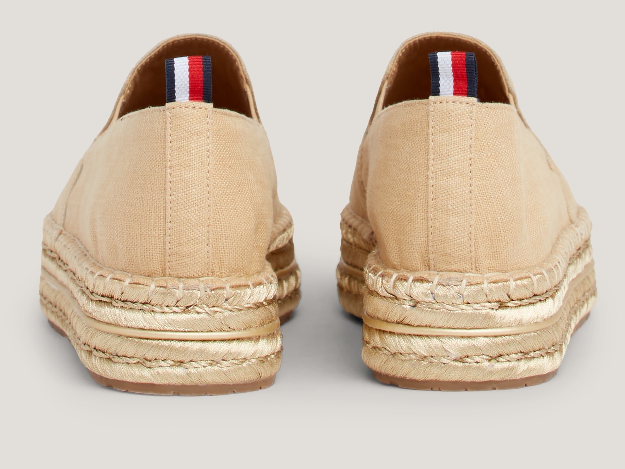 Tommy Hilfiger Espadrille "TH EMBROIDERED GOLD FLATFORM", Plateau Schuh, So günstig online kaufen