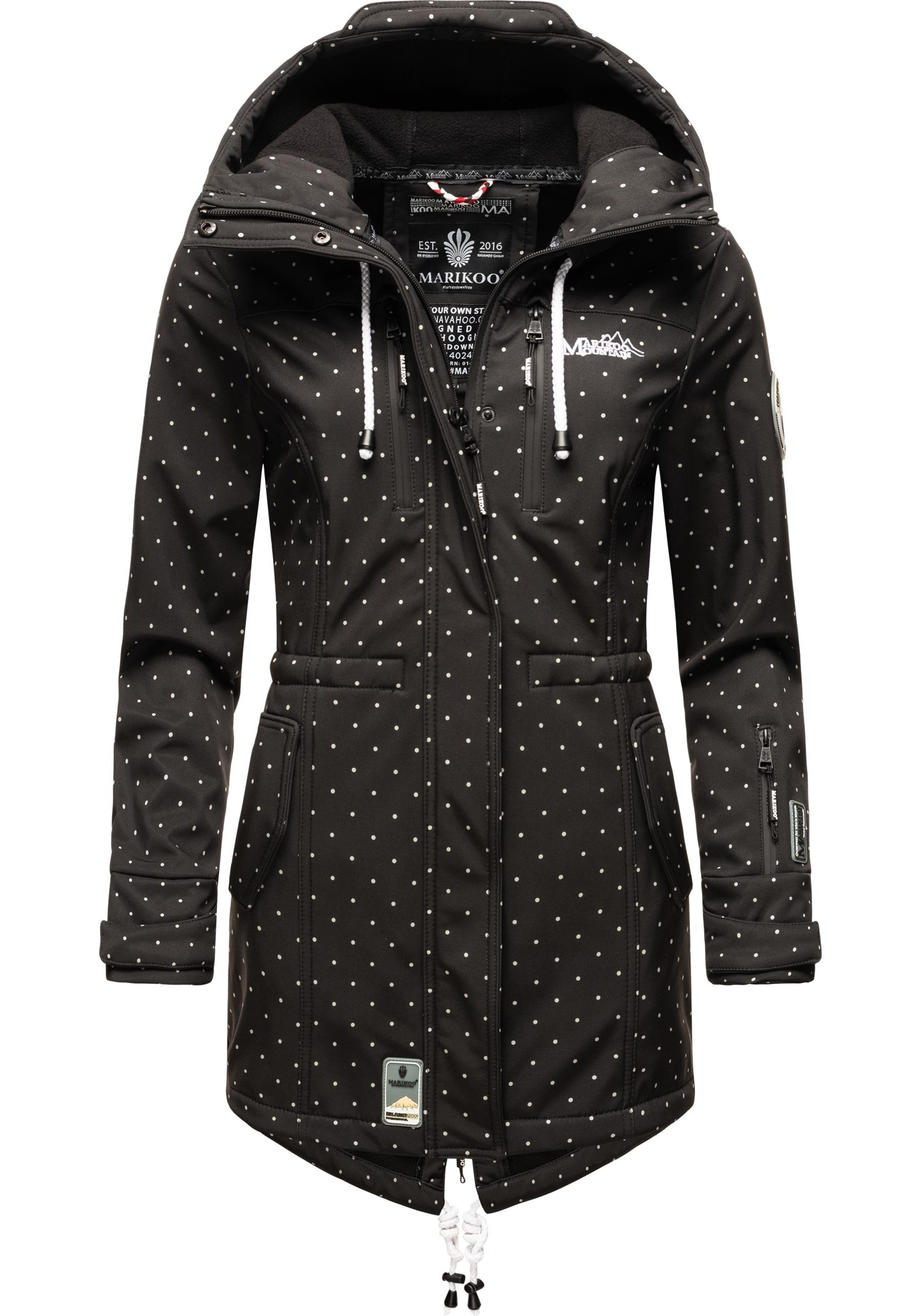 Funktionsmantel MARIKOO "Zimtzicke", Damen, Gr. L (40), gelb (shadow), Oberstoff: 98% Polyester, 2% Elasthan; Futter: 100% Polyester; Ärmelfutter: 100% Polyester, figurbetont Po-bedeckend, hoch geschlossener Ausschnitt, Ärmel ohne Ärmelschlitz Rippstrickb