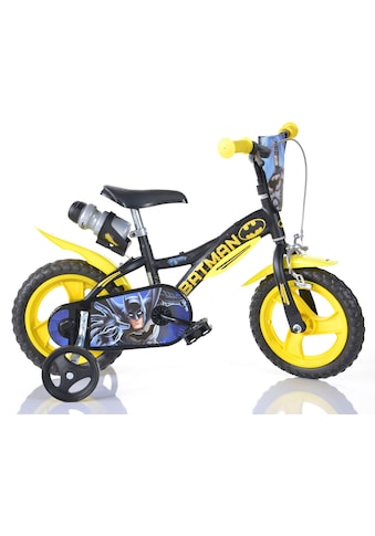 Kinderfahrrad »Batman 12 Zoll«, 1 Gang, mit Stützrädern, Trinkflasche und Frontschild