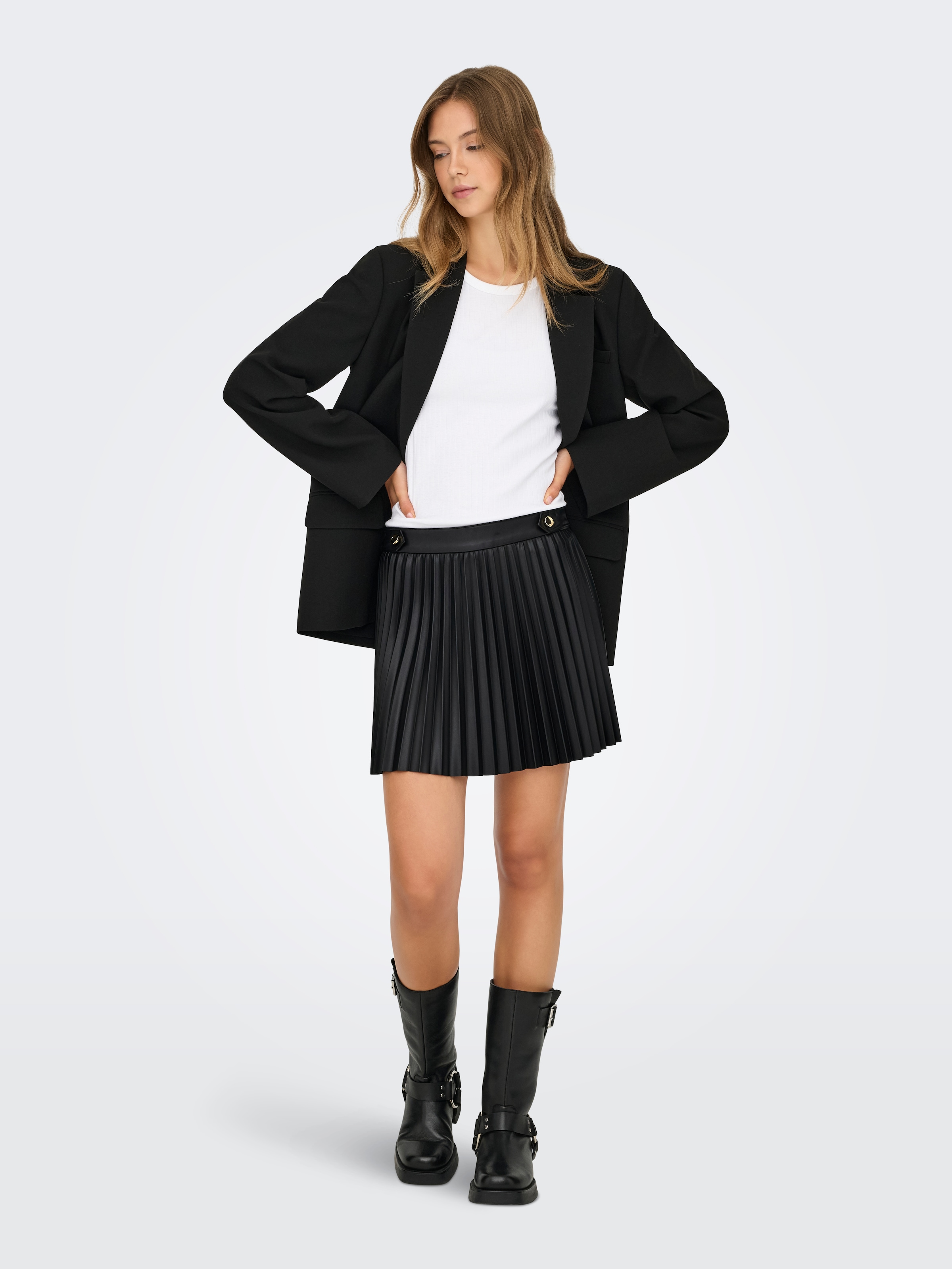 ONLY Lederimitatrock »ONLVIVE LIFE HW PLEAT FAUX LE SKIRT PNT«