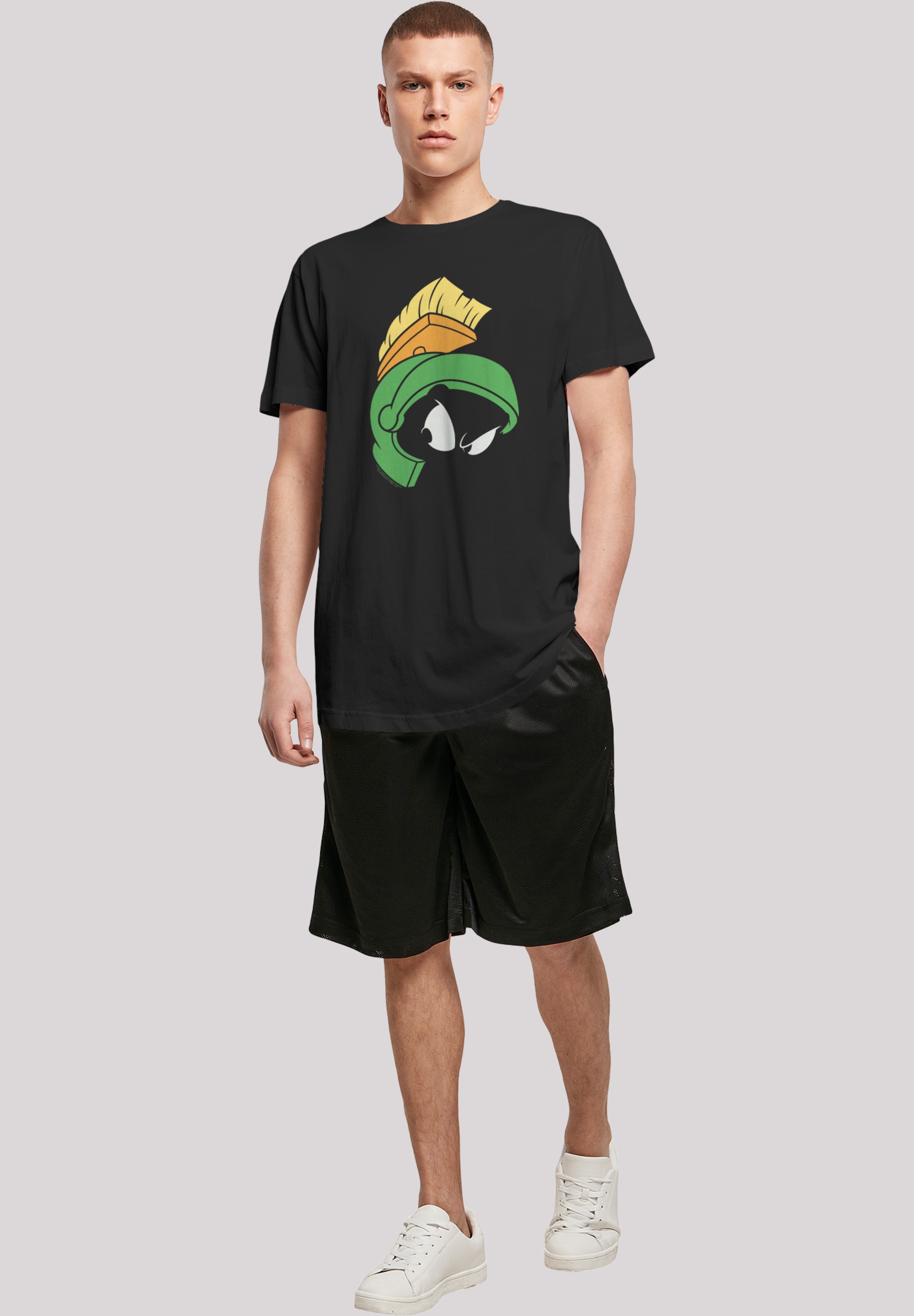 F4NT4STIC T-Shirt »Looney Tunes Marvin The Martian Face«, Herren,Premium Merch,Lang,Longshirt,Bedruckt