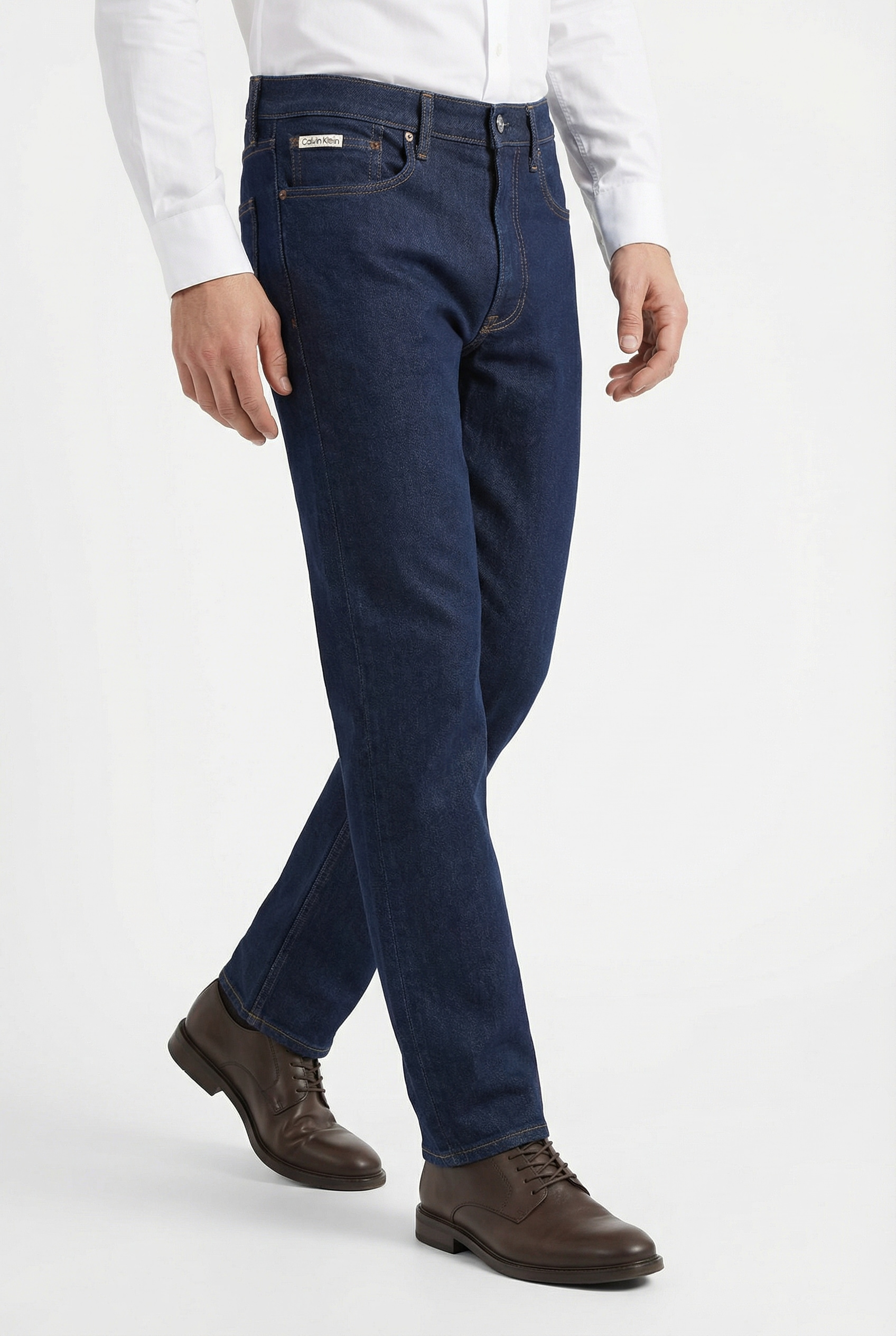 Gerade Jeans CALVIN KLEIN JEANS "STANDARD STRAIGHT", Herren, Gr. 36, Länge 34, ck classic rinse, Denim/Jeans, Obermaterial: 98% Baumwolle, 2% Elasthan, unifarben, straight fit normal, Jeans, Regular fit mit gerader Beinform