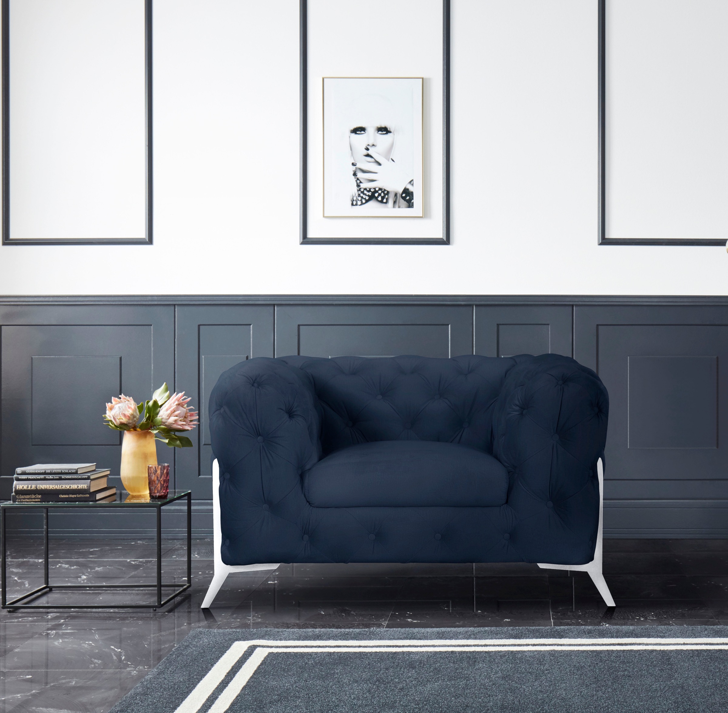 Home affaire Chesterfield-Sessel "Amaury Sessel" aufwändige Knopfheftung, m günstig online kaufen