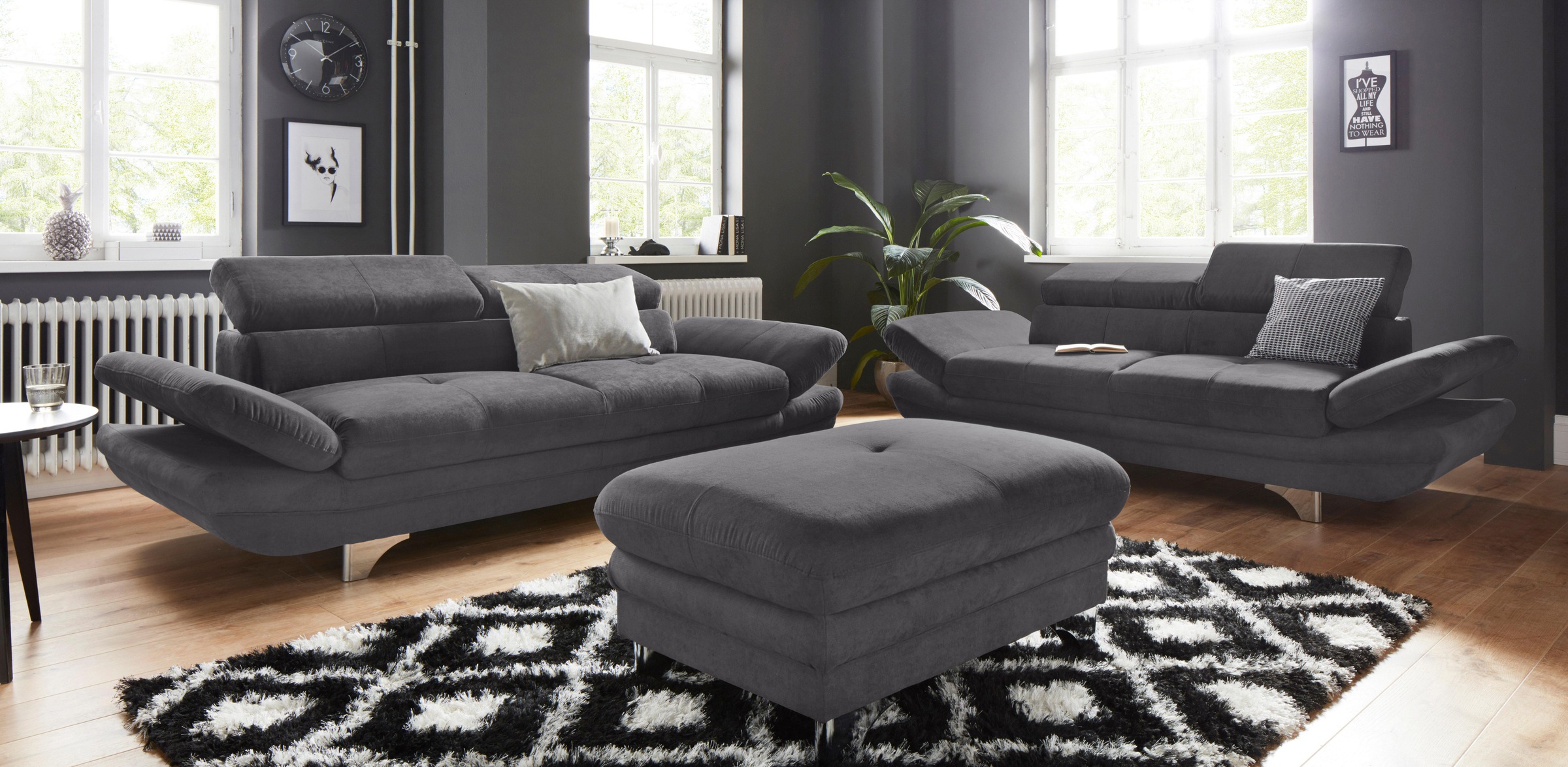 COTTA 2-Sitzer "Enterprise", Big-Sofa, mit Armteilverstellung & Kopfteilver günstig online kaufen