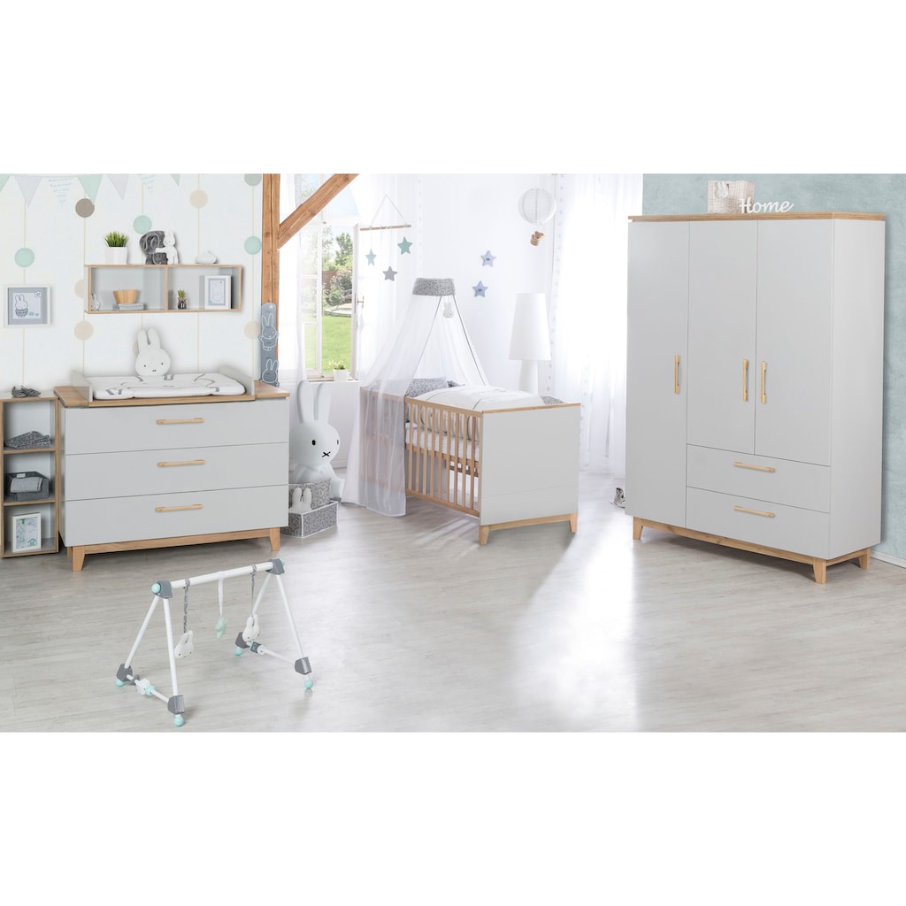 roba® Babyzimmer-Komplettset »Caro«, (Set, 3 St., Kinderbett, Schrank, Wickelkommode), mit Kinderbett, Schrank und Wickelkommode