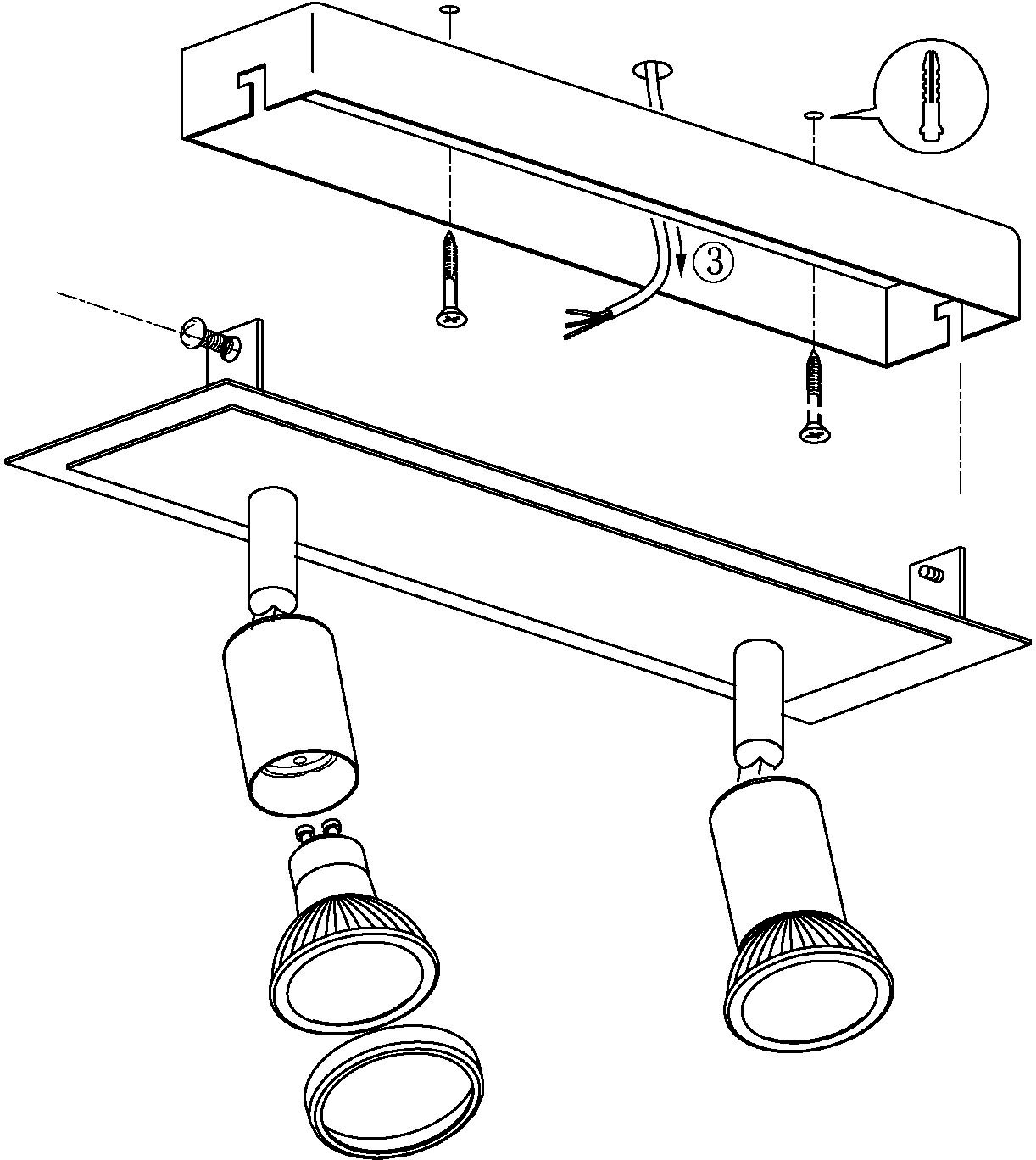 EGLO LED Deckenspots »SARRIA« GU10 | LED-Board Warmweiß LED Deckenleuchte, LED Deckenlampe