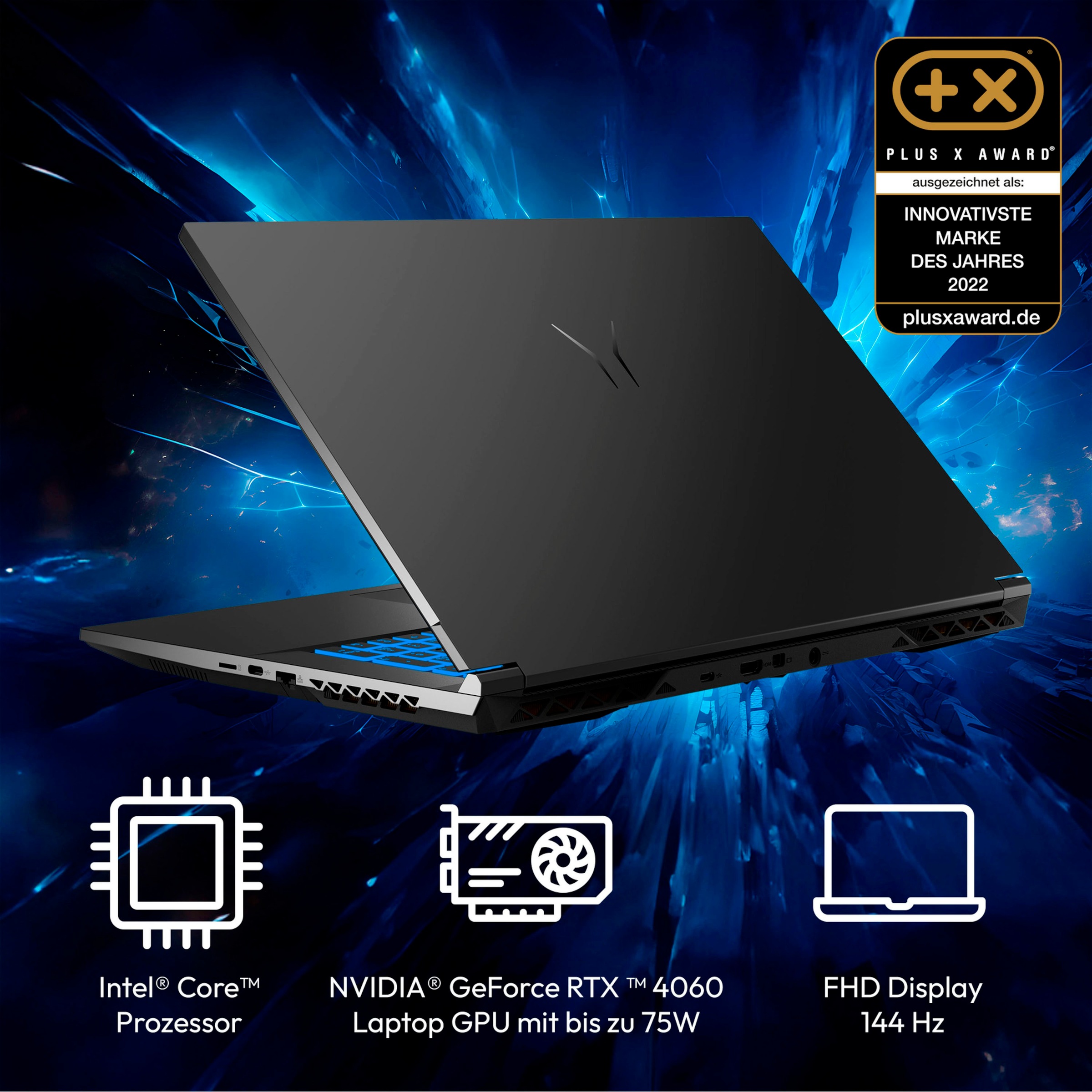Medion® Gaming-Notebook »ERAZER Defender P50i (MD62678)«, 43,9 cm, / 17,3 Zoll, Intel, Core i7, GeForce RTX 4060, 1000 GB SSD
