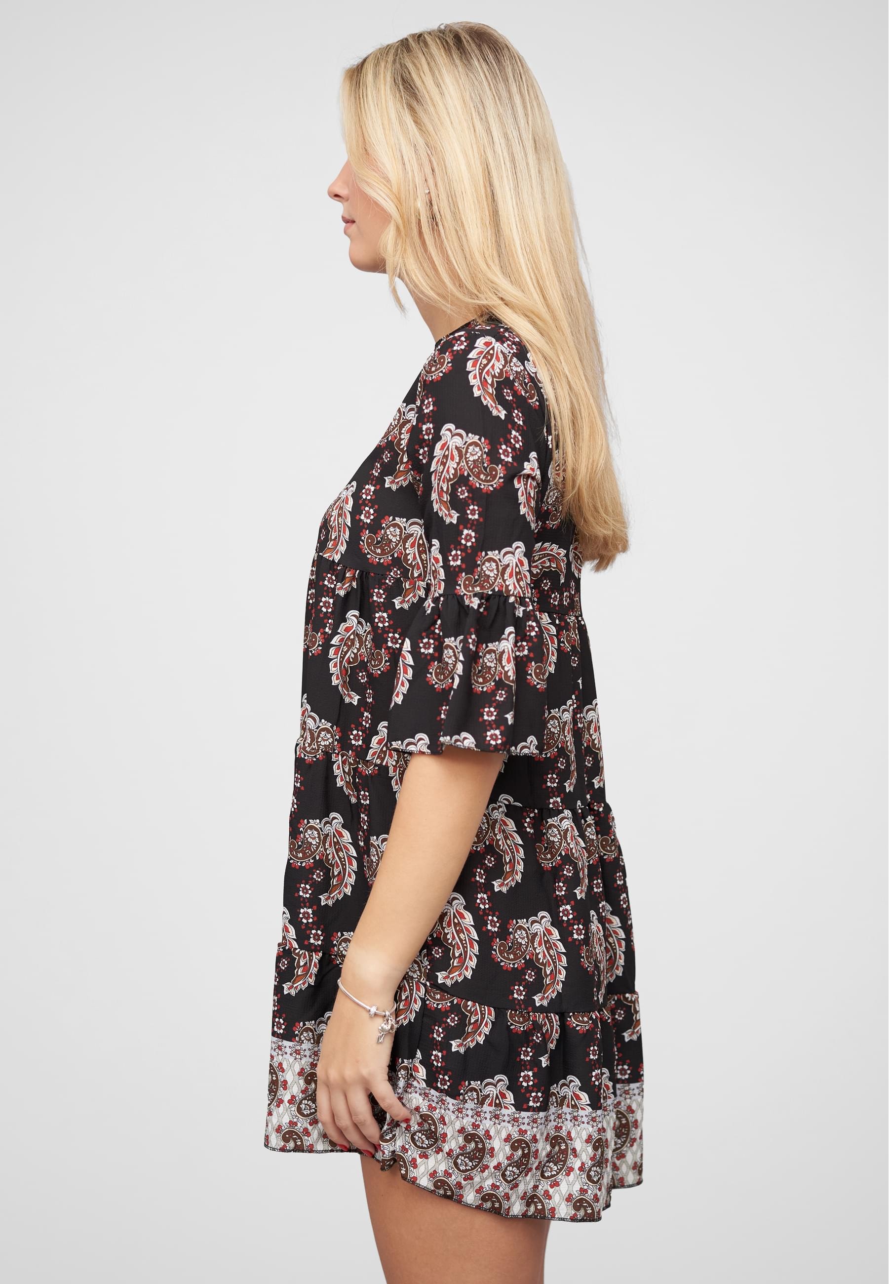 CLOUD 5IVE Shirtkleid »CLOUD 5IVE Paisley Kleid mit V-Neck und All Over Print« 1 Stk. tlg.
