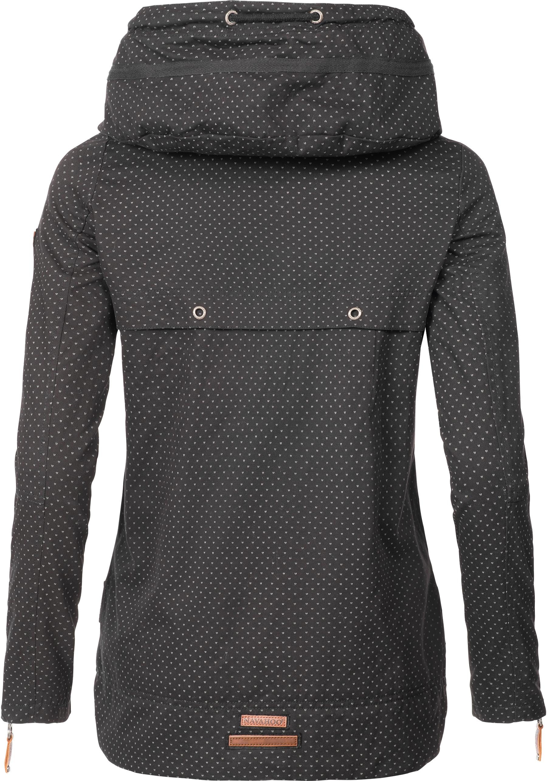Navahoo Outdoorjacke »Wekoo«, mit Kapuze, moderner Damen Übergangsparka aus Baumwolle mit Kapuze