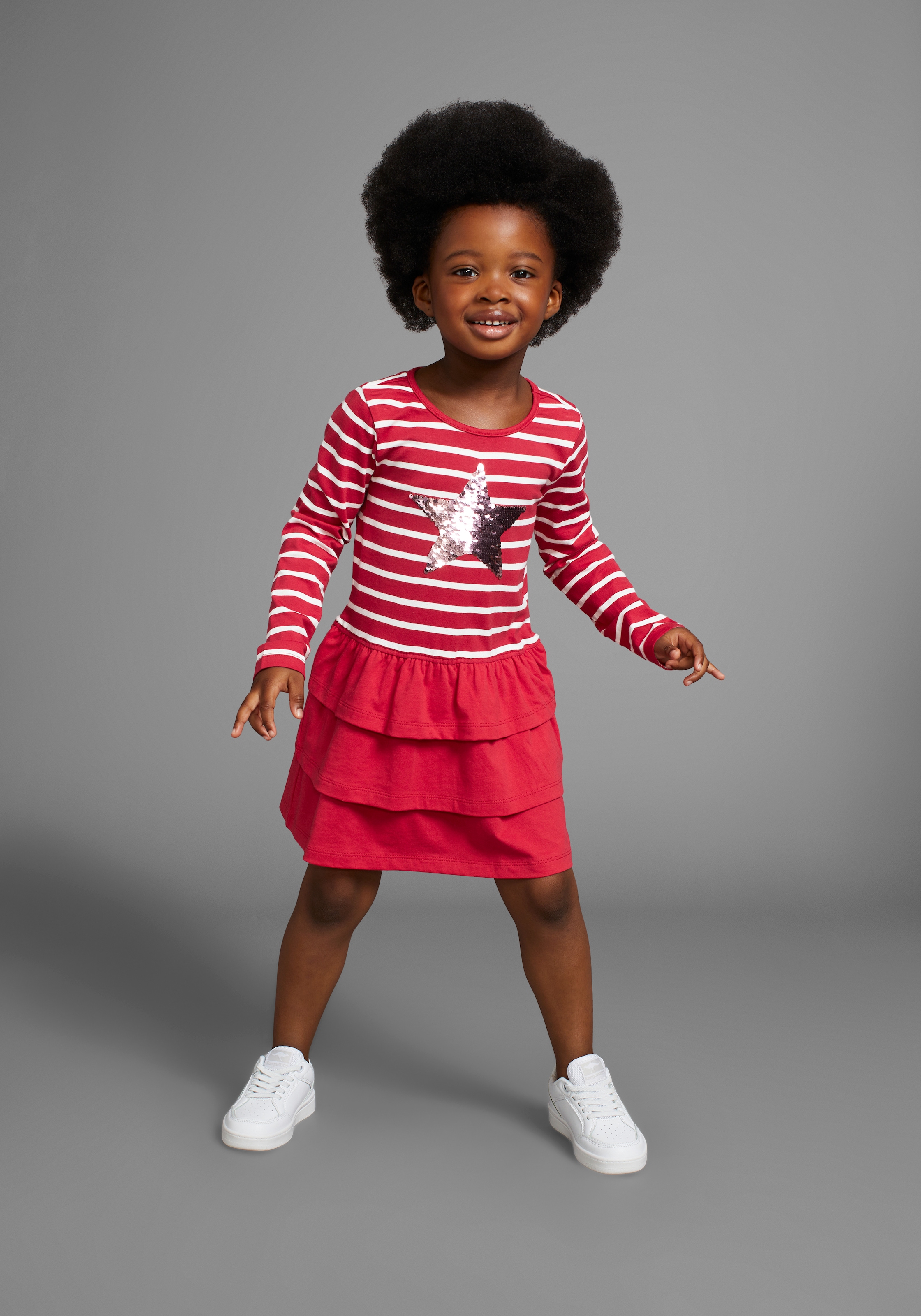 KIDSWORLD Jerseykleid »für kleine Mädchen«, für Partys und besondere Anlässe, kniefreie Länge, modischer Stil