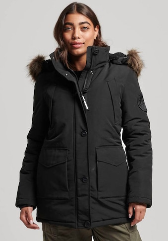 Superdry Steppjacke »EVEREST FAUX FUR HOODED PA...