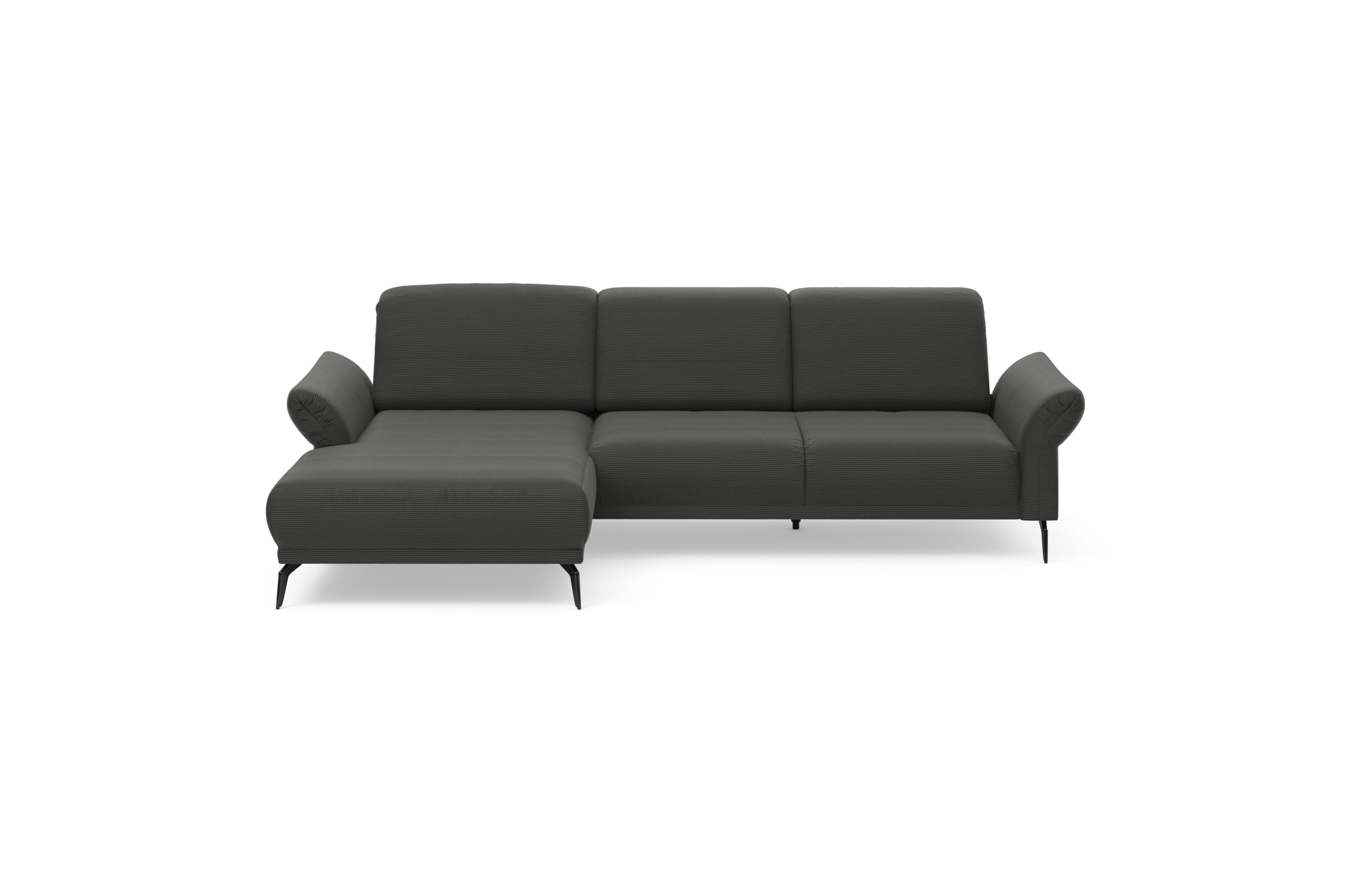 INOSIGN Ecksofa »Coco L-Form«, Sitztiefen-, Arm- und Kopfteilverstellung, Cord-Bezug, Fußhöhe 15 cm