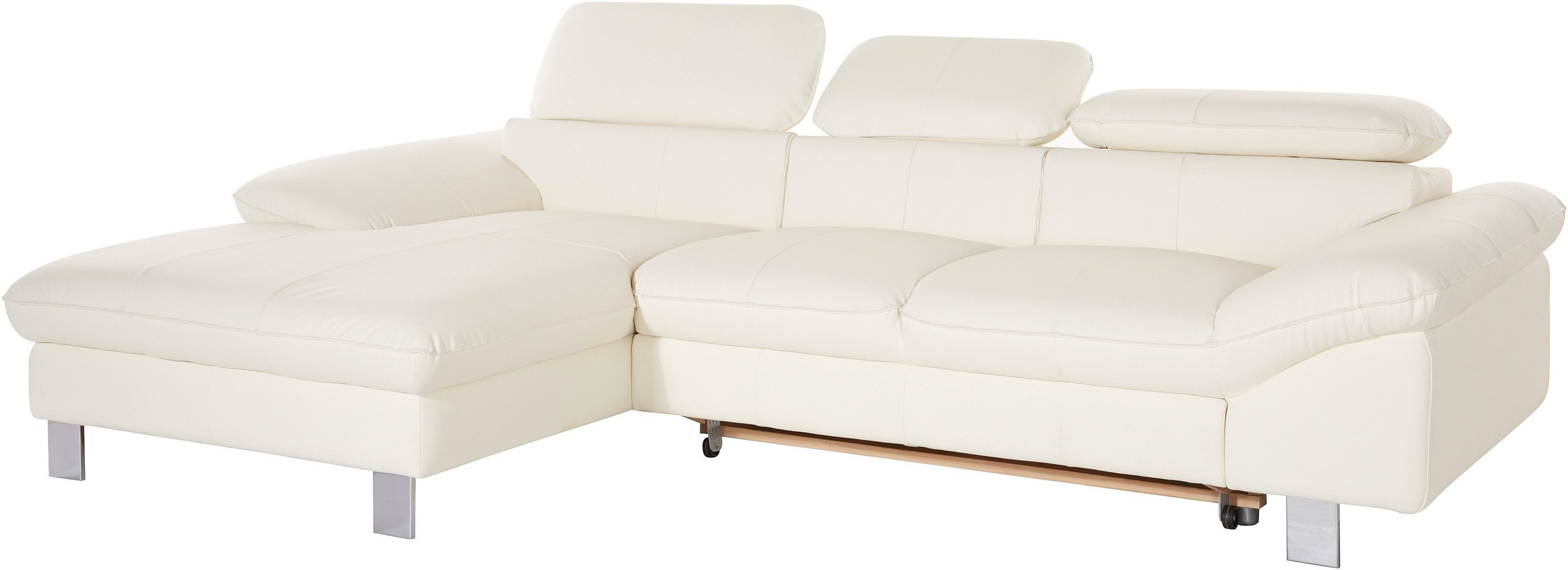 COTTA Polstergarnitur »Driver L-Form«, (Set), Set bestehend aus: Ecksofa mit Kopfteilverstellung & Hocker