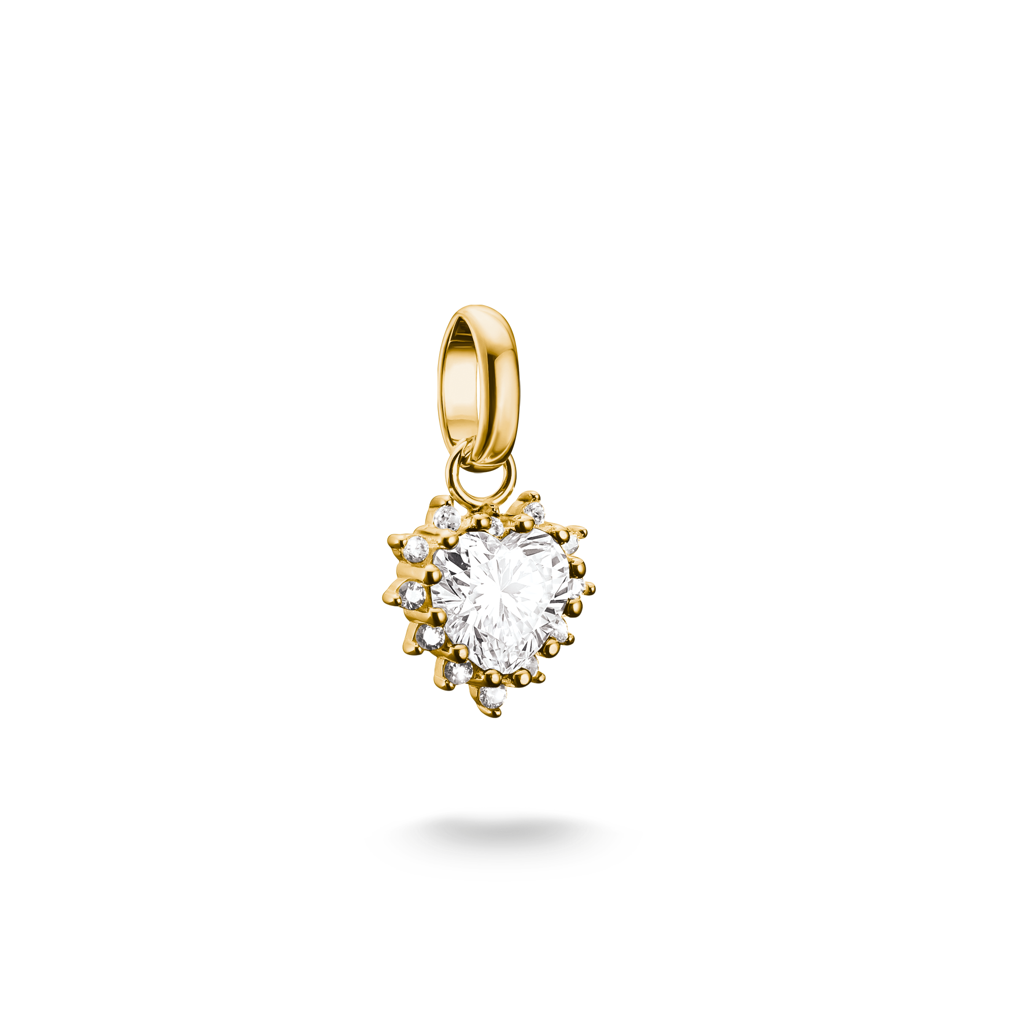 THOMAS SABO Charm-Einhänger »Herz mit Zirkonia-Stein, Anhänger für Charm-Armband - Connect« mit Zirkonia (synth.)