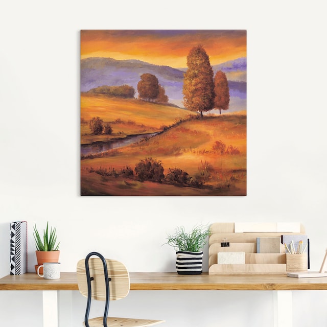 Black Friday Artland Wandbild »Landschaft«, Felder, (1 St.), als Alubild,  Leinwandbild, Wandaufkleber oder Poster in versch. Größen | BAUR