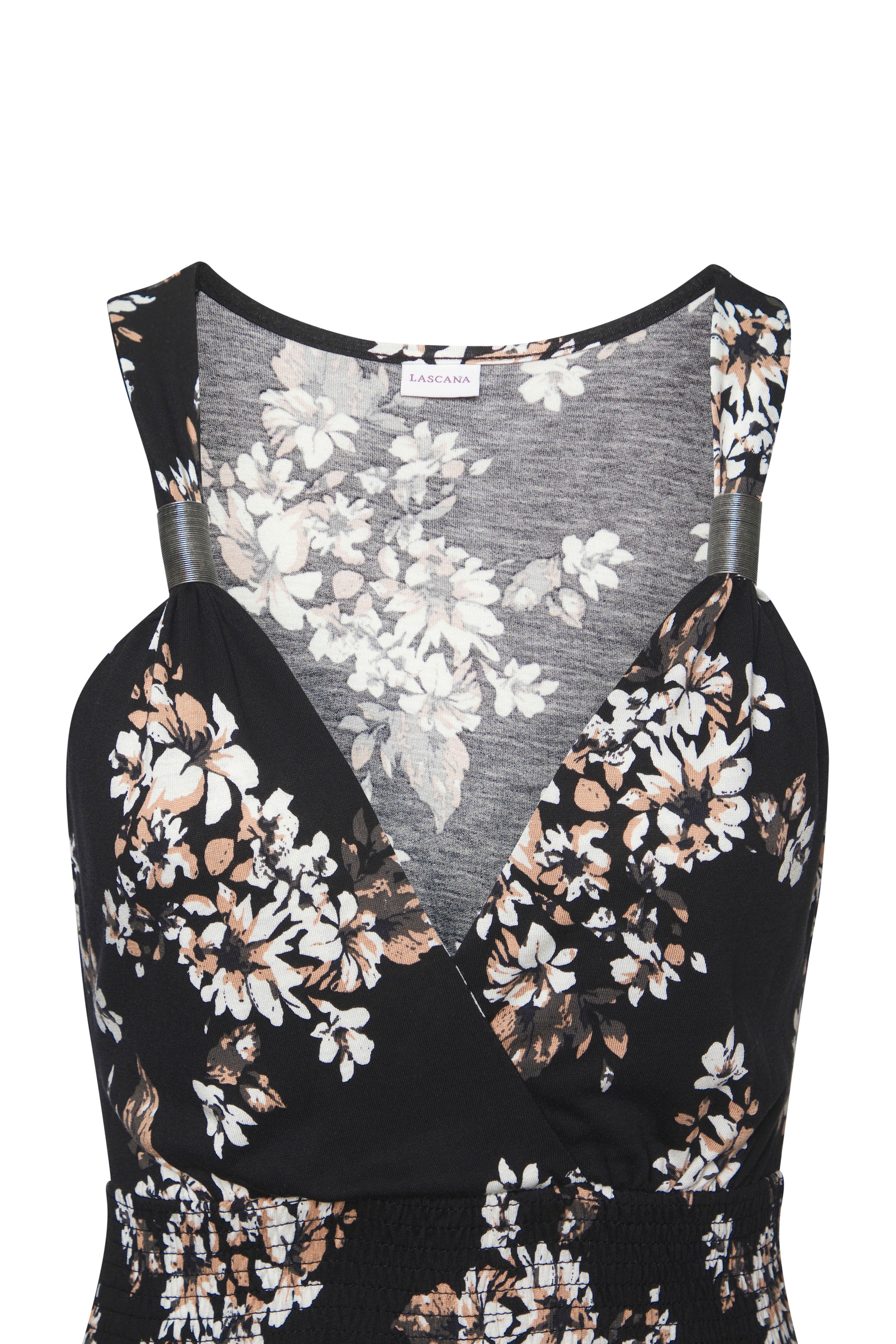 LASCANA Maxikleid, mit Blumenprint und verstellbarem Ausschnitt, Sommerkleid