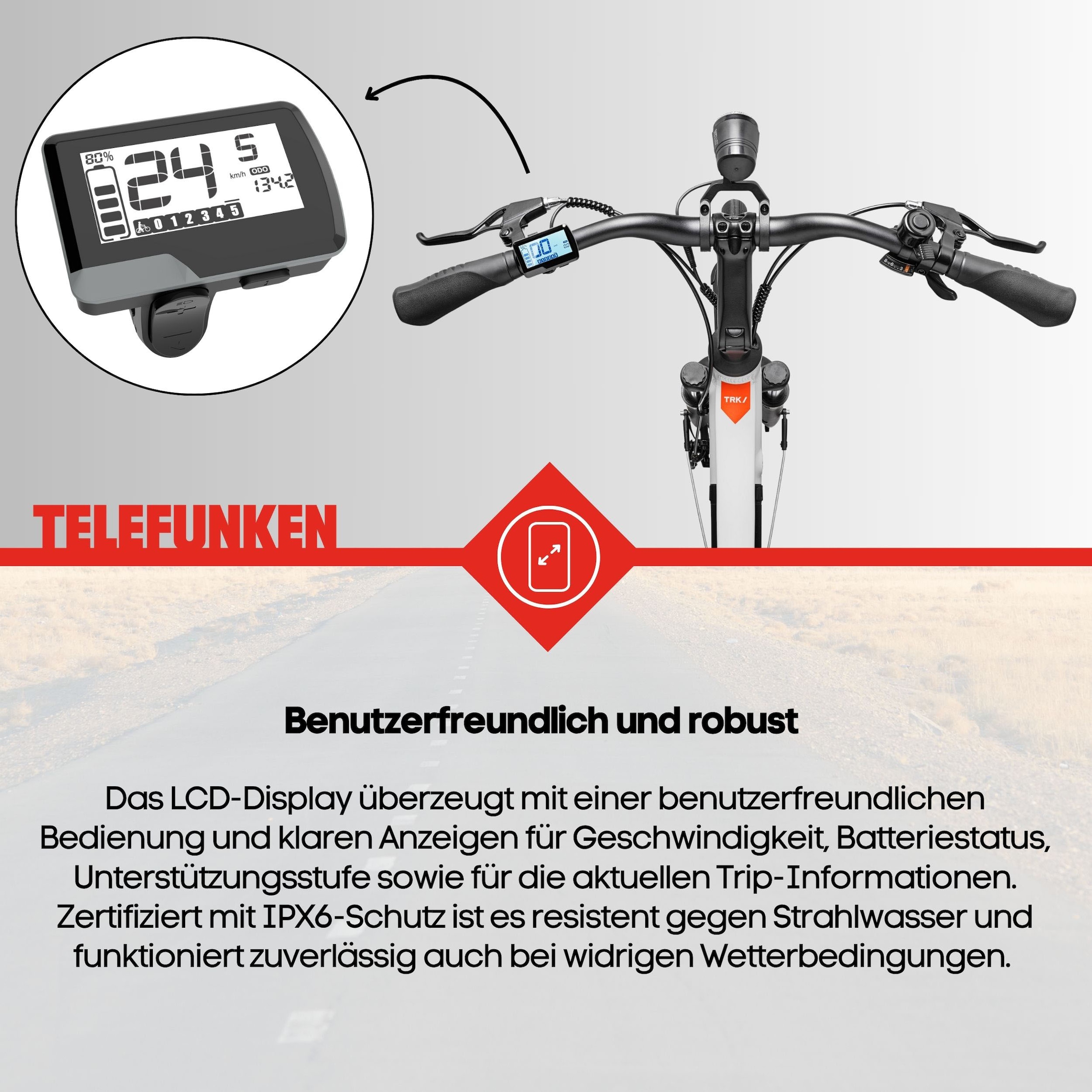 Telefunken E-Bike »E-Trekking Expedition XT490 Damen«, 8 Gang, Shimano, Altus, Heckmotor 250 W, Pedelec, Elektrofahrrad, Damen, innerhalb StVZO, 28 Zoll