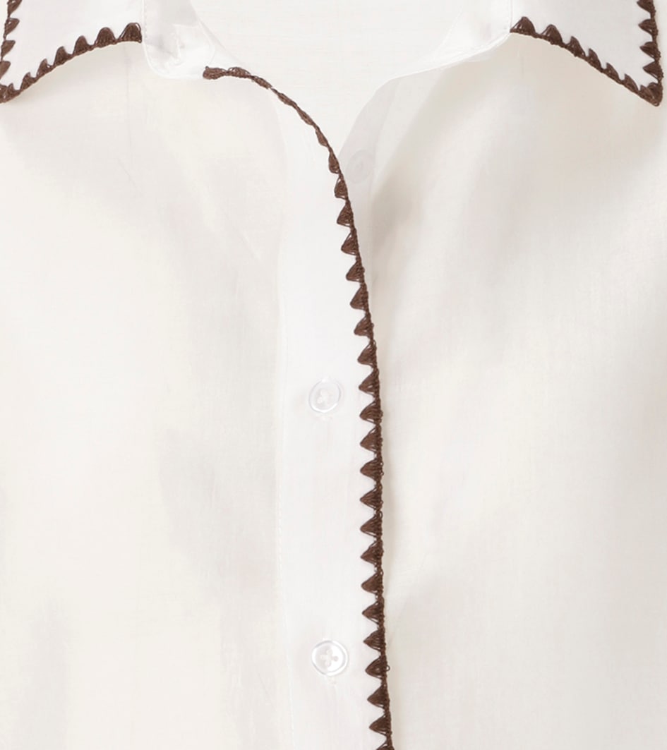 Aniston CASUAL Hemdbluse mit kontrastfarbener Häkelspitze verziert - NEUE KOLLEKTION