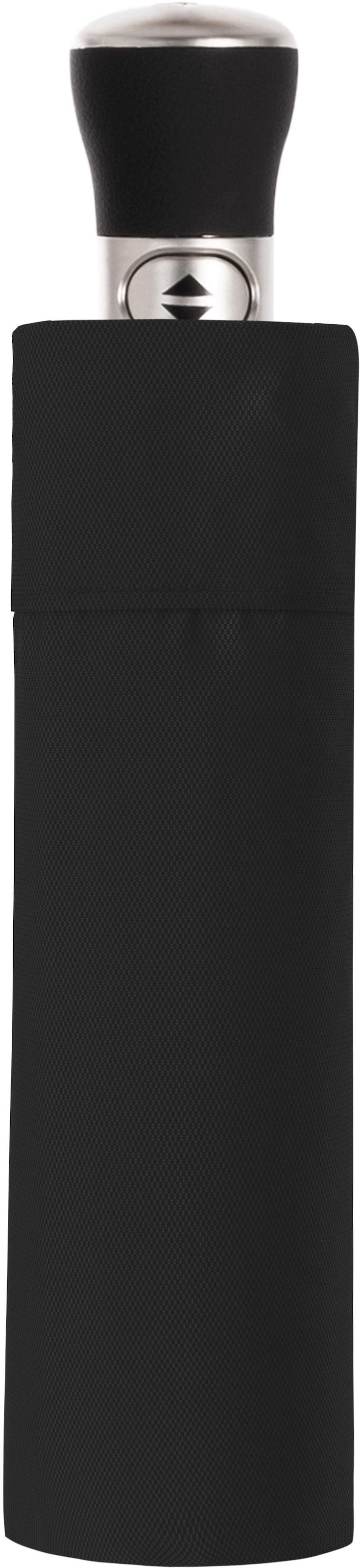 doppler MANUFAKTUR Taschenregenschirm Manufaktur-Taschenschirm handgemachter Uni, »Oxford online schwarz«, bestellen BAUR 