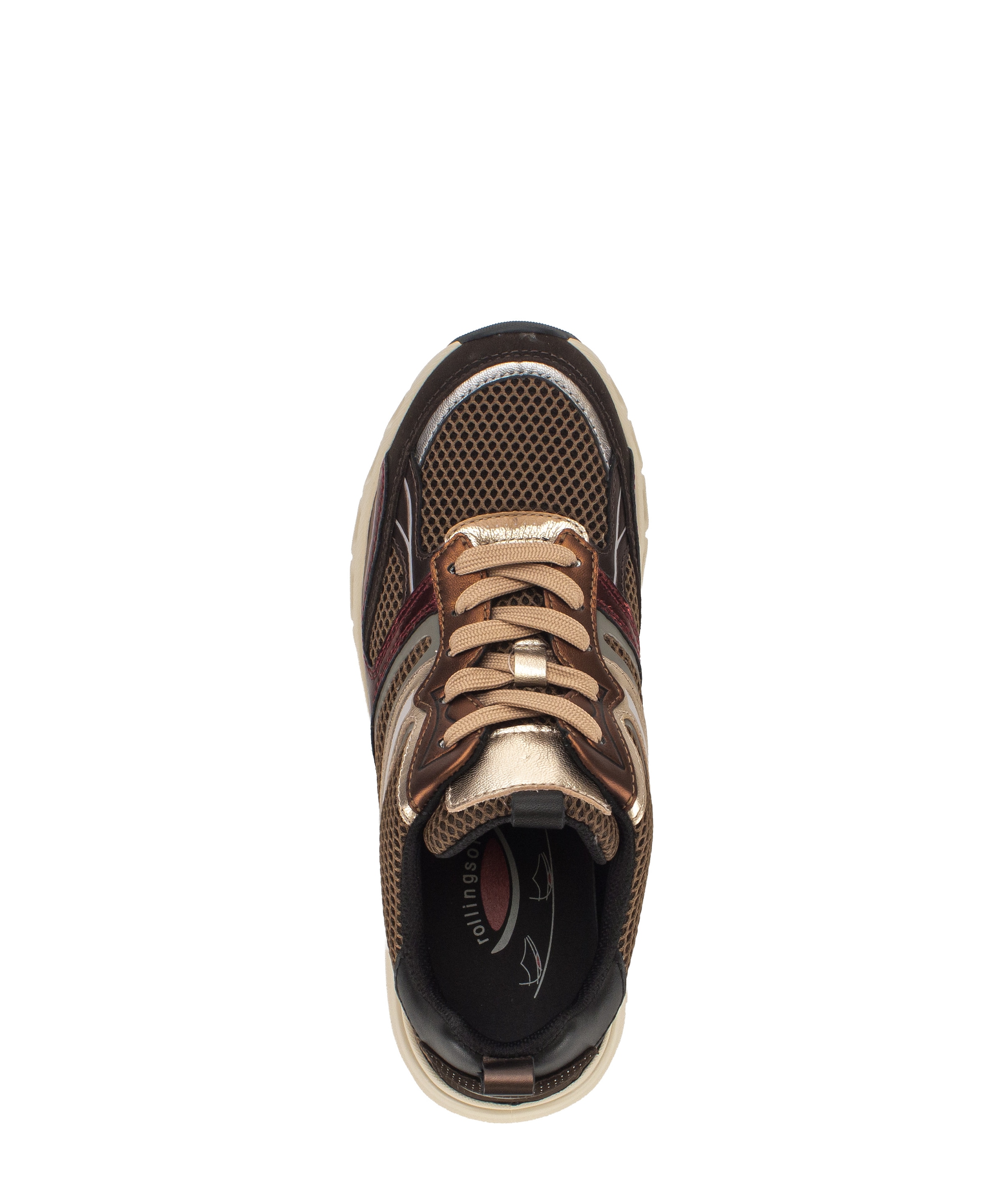 rollingsoft Keilsneaker  Schnürer, Halbschuh, Freizeitschuh mit modischen Besätzen, G-Weite