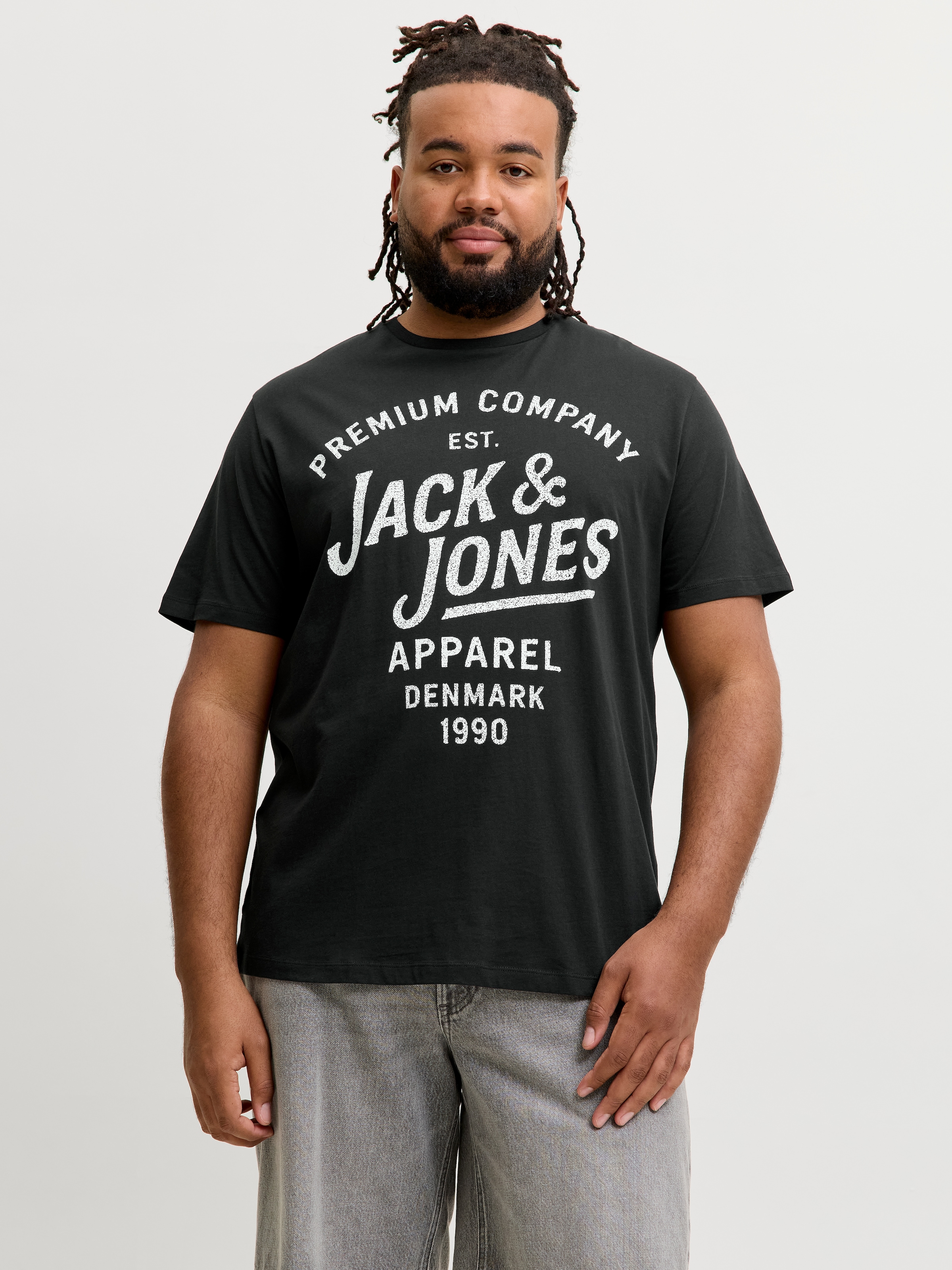 Jack & Jones PlusSize T-Shirt "JPRBLUZANE SS TEE FST PLS" mit Logo Schriftzug
