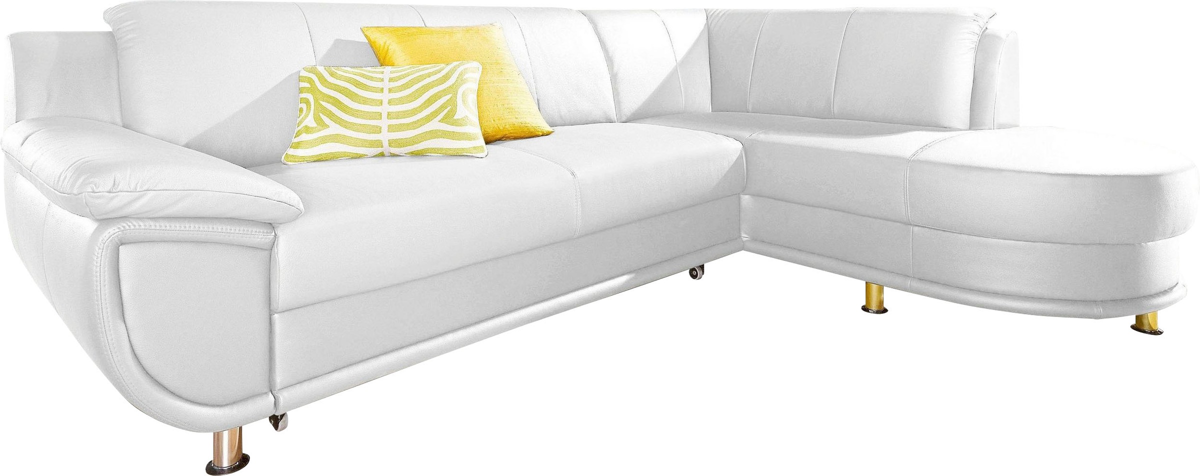 TRENDMANUFAKTUR Ecksofa »Rondo, zeitlos und elegant, OTTOs Choice, bequem, L-Form«, wahlweise mit Federkern, wahlweise mit Bettfunktion