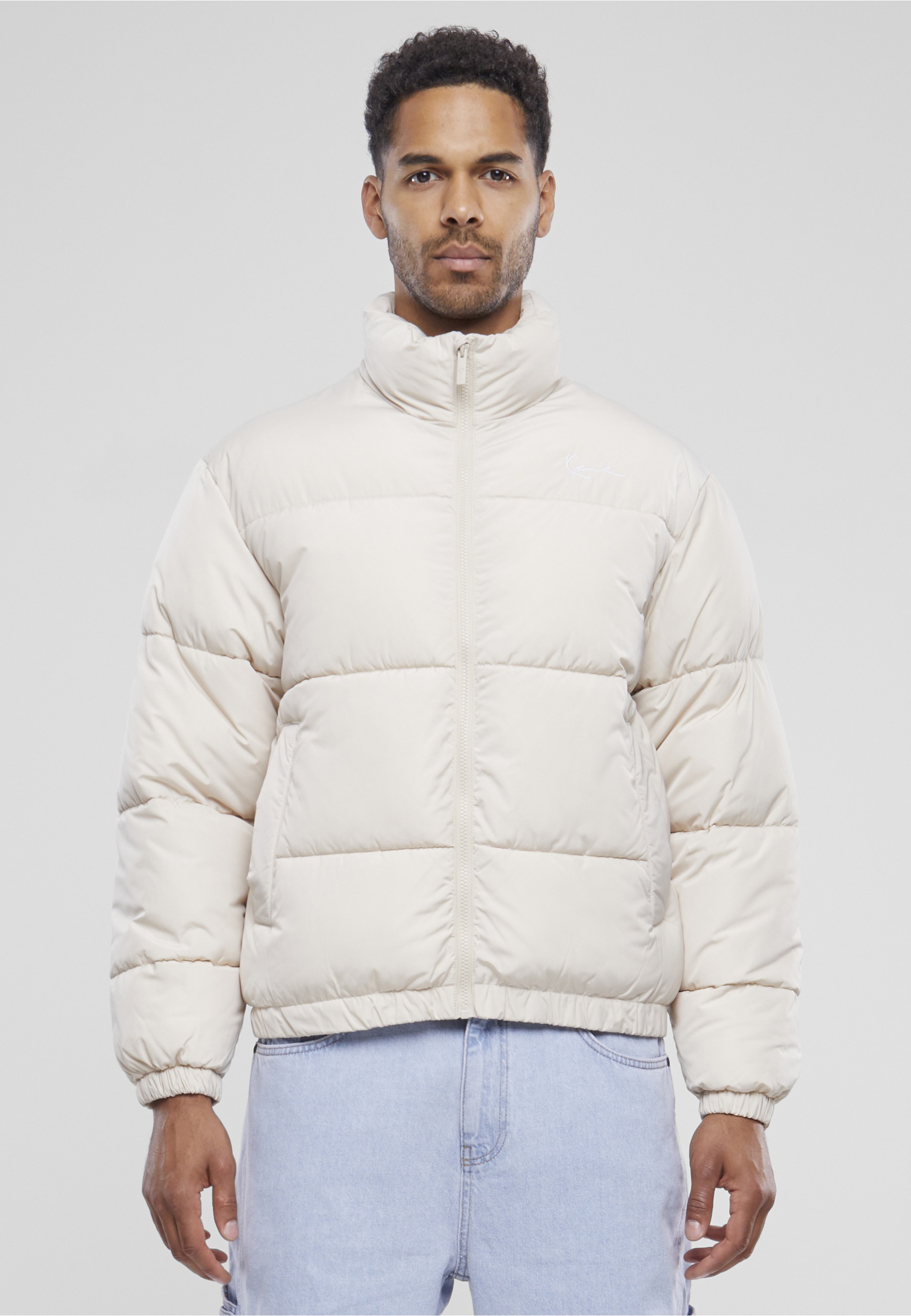Karl Kani Winterjacke »Karl Kani Herren KM233-052-4 KK Chest Signature Puffer Jacket« 1 Stk. tlg. ohne Kapuze