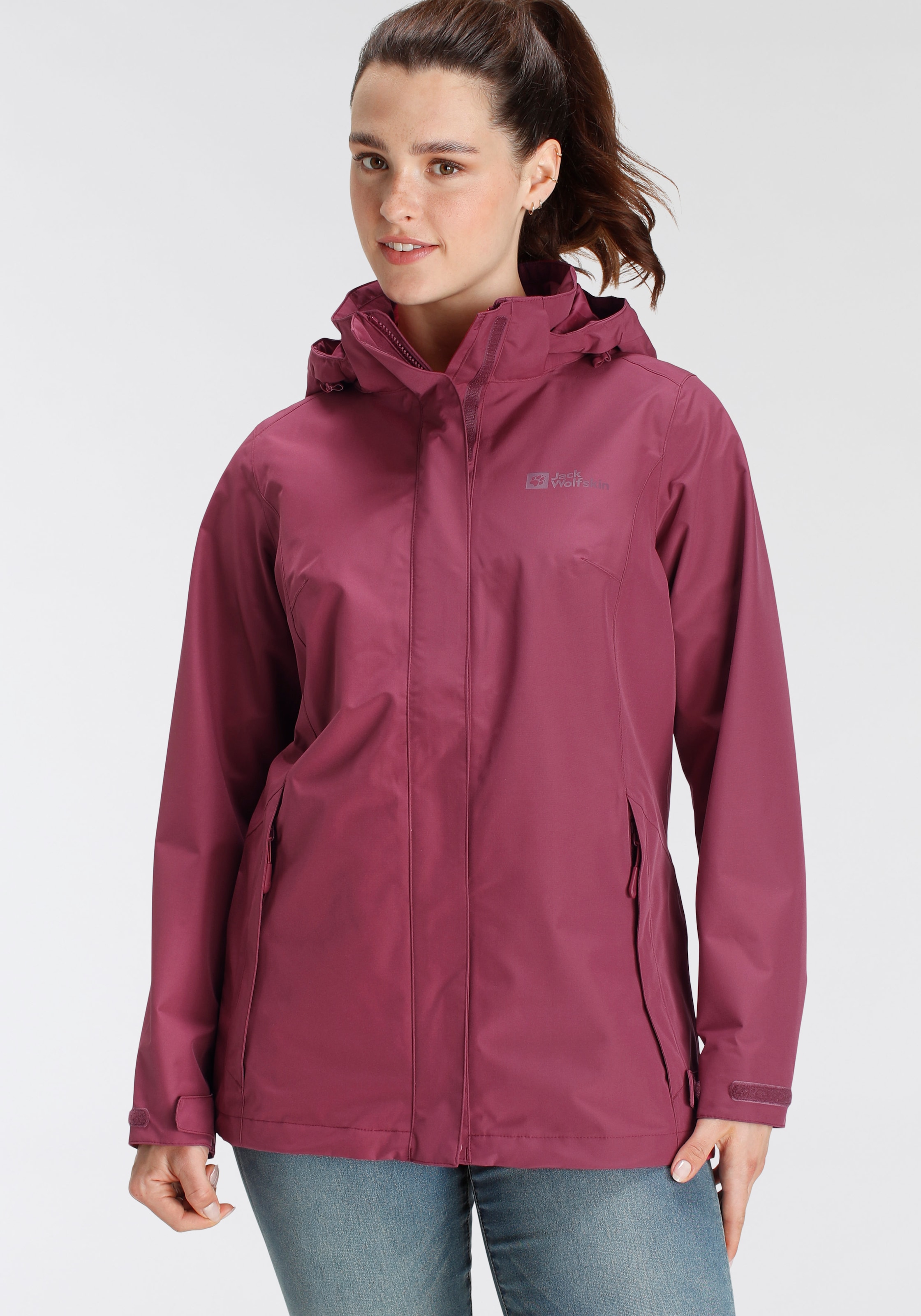 Jack Wolfskin Funktionsjacke "TOCORA JACKET WOMEN", mit Kapuze, Wasserdicht & Winddicht & Atmungsaktiv