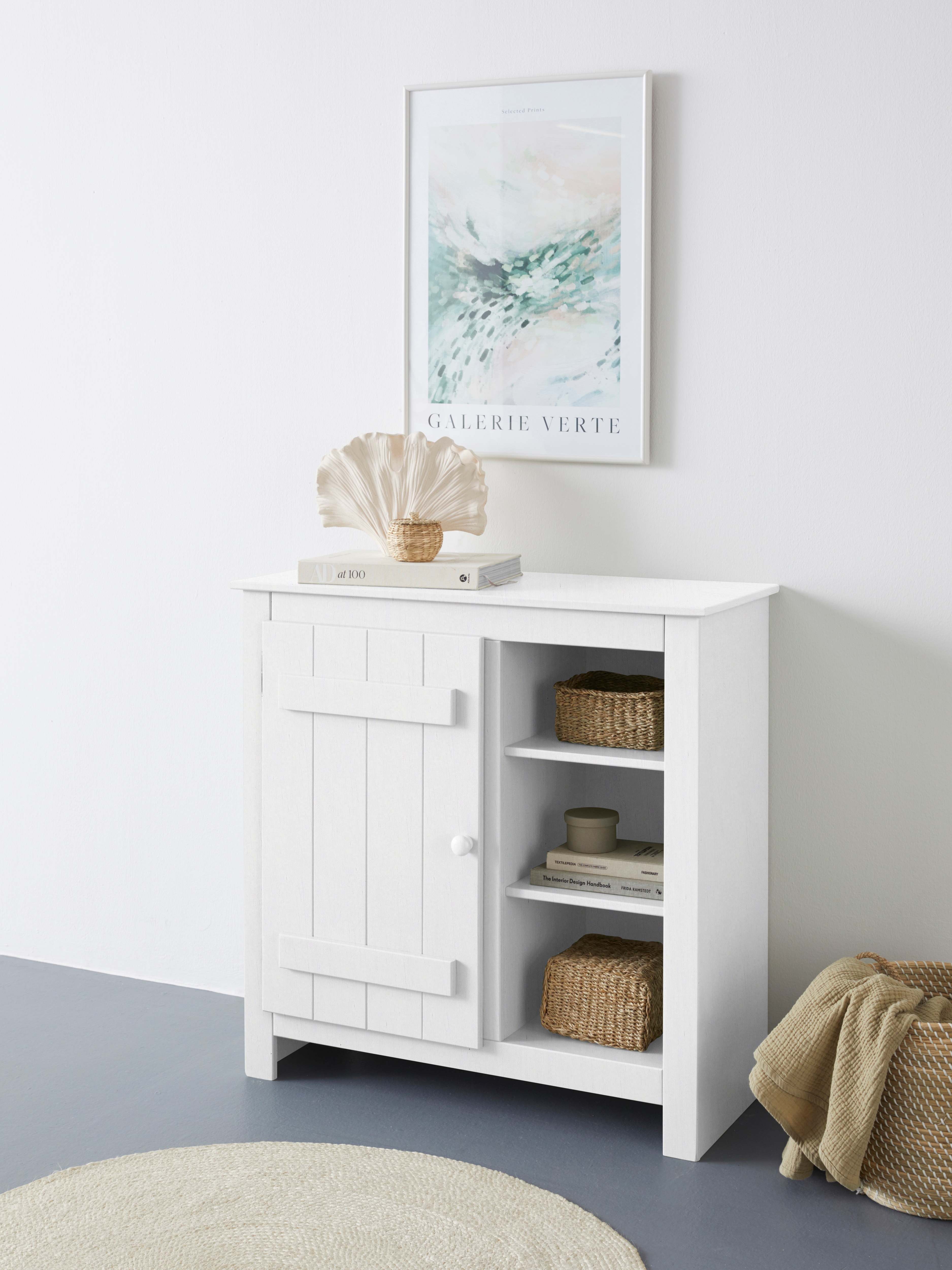 OTTO home Sideboard "Bertram" Massivholz,4 verstellbare Einlegeböden, Magnetverschluss,Höhe 90 cm