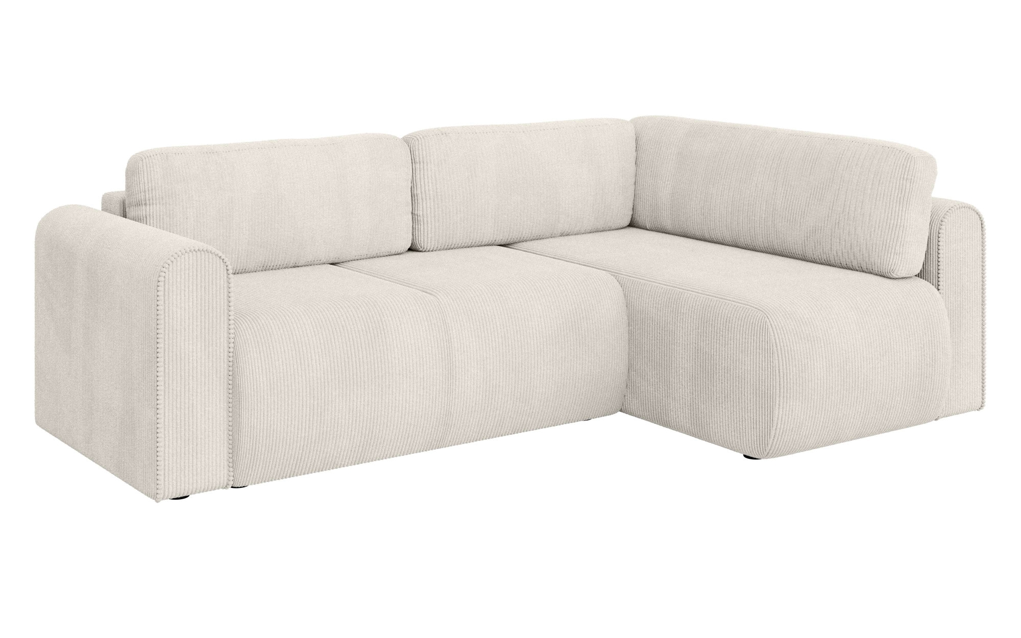 INOSIGN Ecksofa »Zacharia wahlweise Schlafsofa mit Bettkasten, B/T/H 250/166/86 cm«, L-Form mit Wellenunterfederung, Ottomane rechts oder links bestellbar