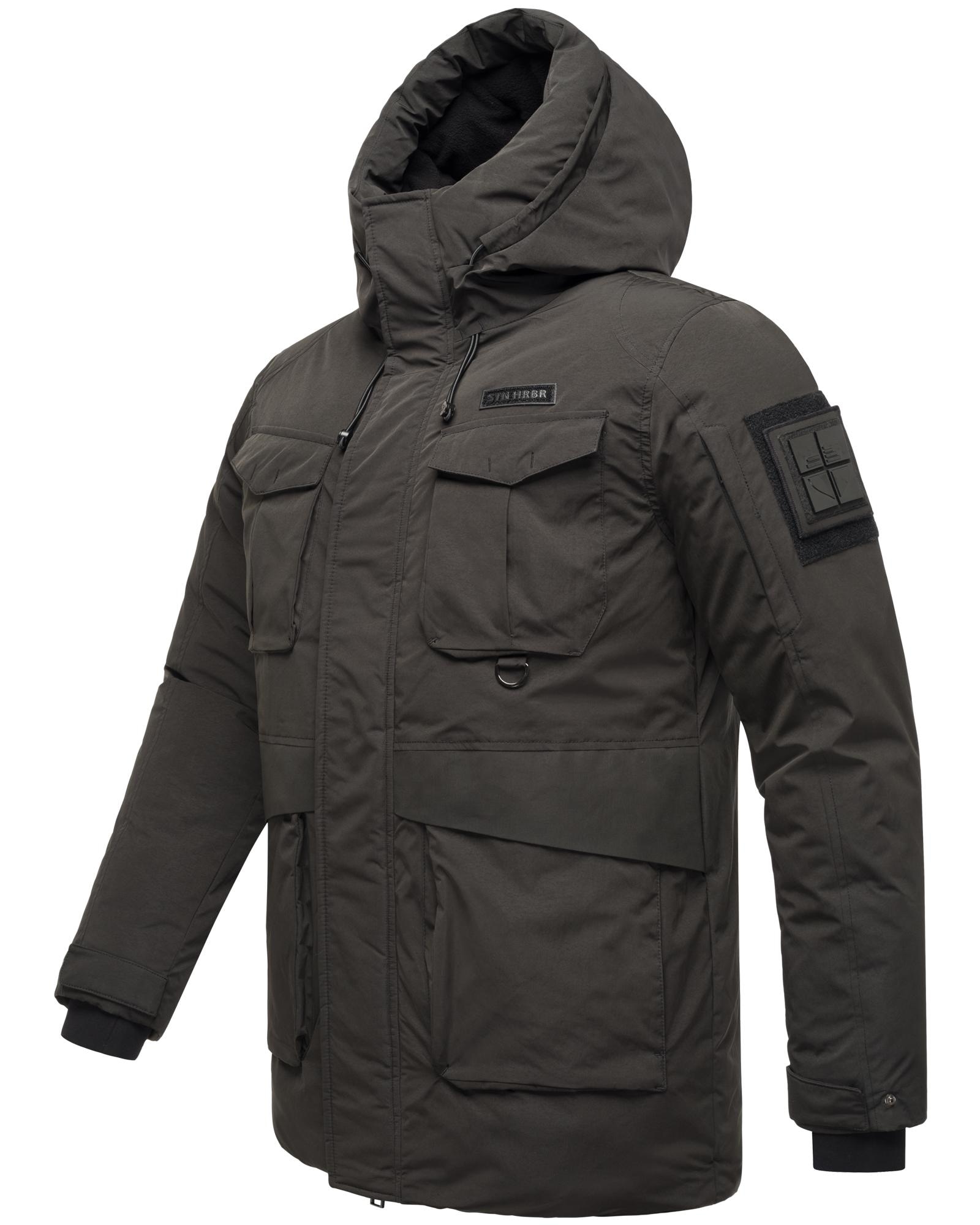 Stone Harbour Winterjacke »Edriik XX«, mit Kapuze, Warm gefütterte kurze Herren Jacke für den Winter