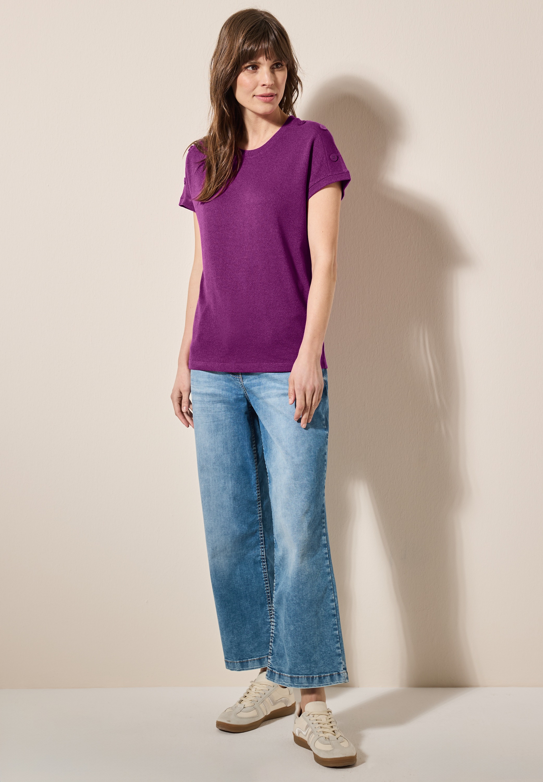 Thumbnail - Cecil T-Shirt aus softem Materialmix