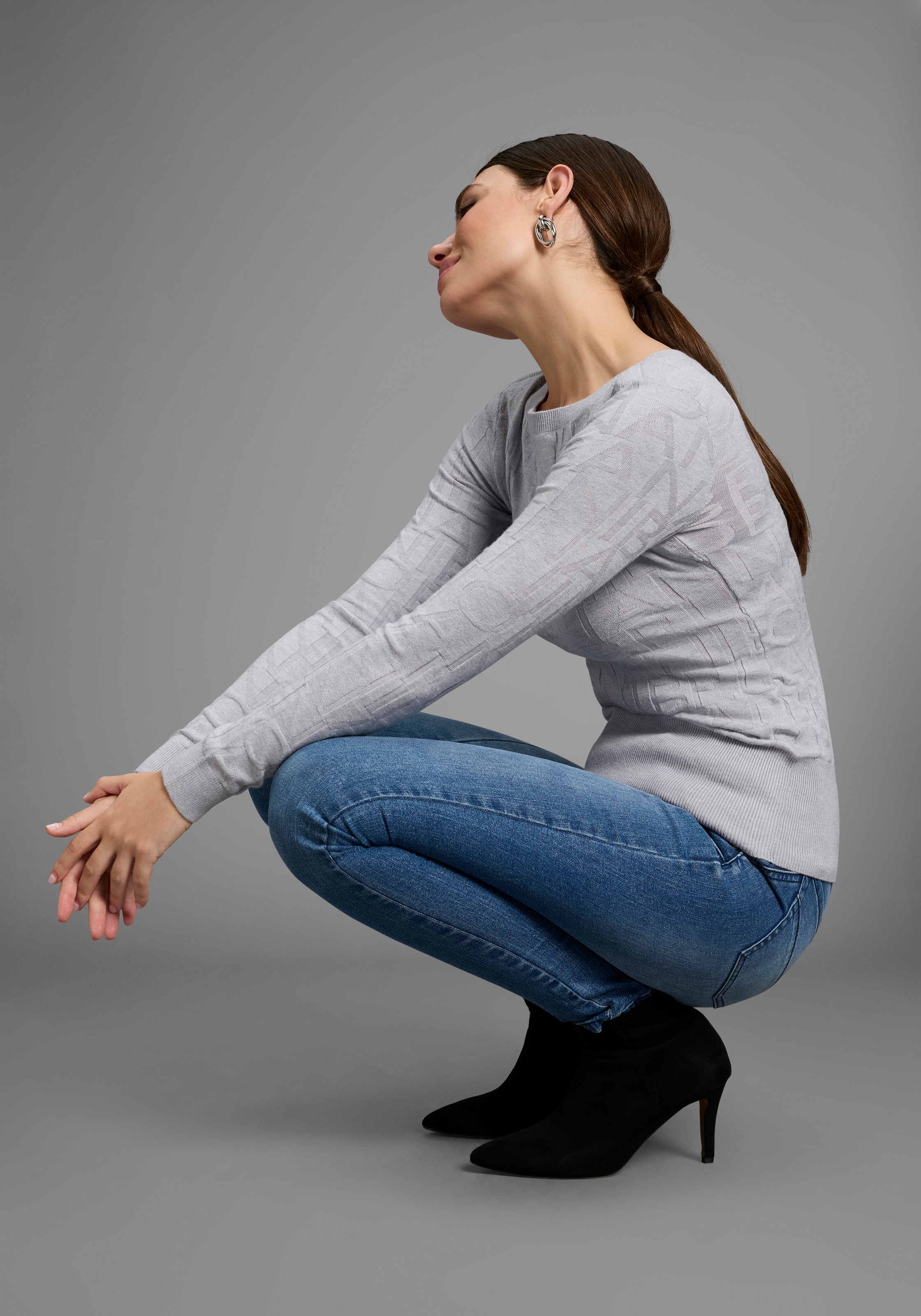 Bruno Banani Strickpullover, mit Marken-Strickmuster - NEUE KOLLEKTION günstig online kaufen