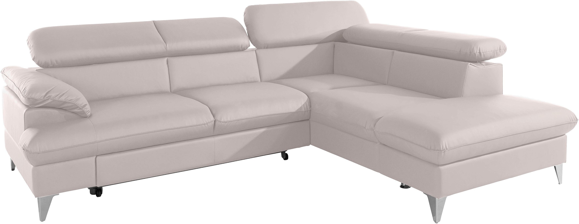 COTTA Ecksofa »Caluso L-Form«, mit Kopfteilverstellung, wahlweise mit Bettfunktion & Bettkasten