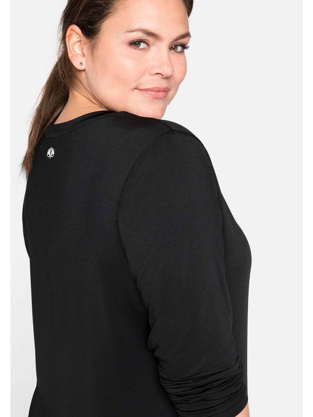 Sheego Langarmshirt »Große Größen«, mit reflektierendem Rückendruck