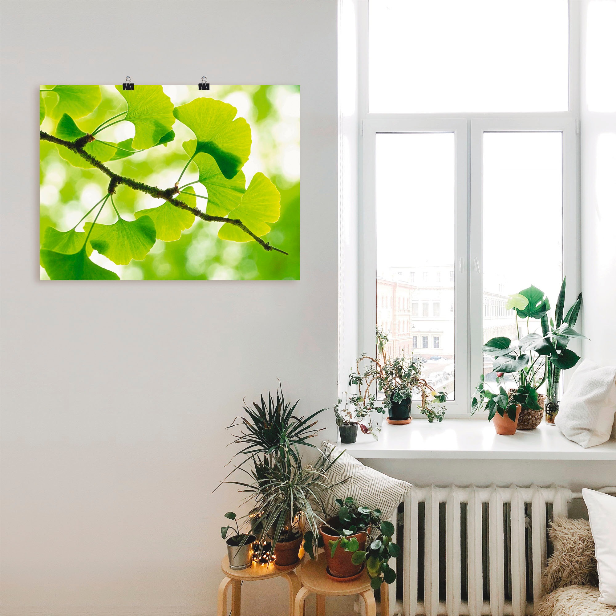 Thumbnail - Artland Wandbild "Ginkgo" Blätter 1 Stk. tlg. als Leinwandbild, Poster in verschied. Größen