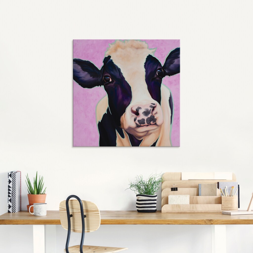 Artland Glasbild »Kuh Lotte«, Haustiere, (1 St.)