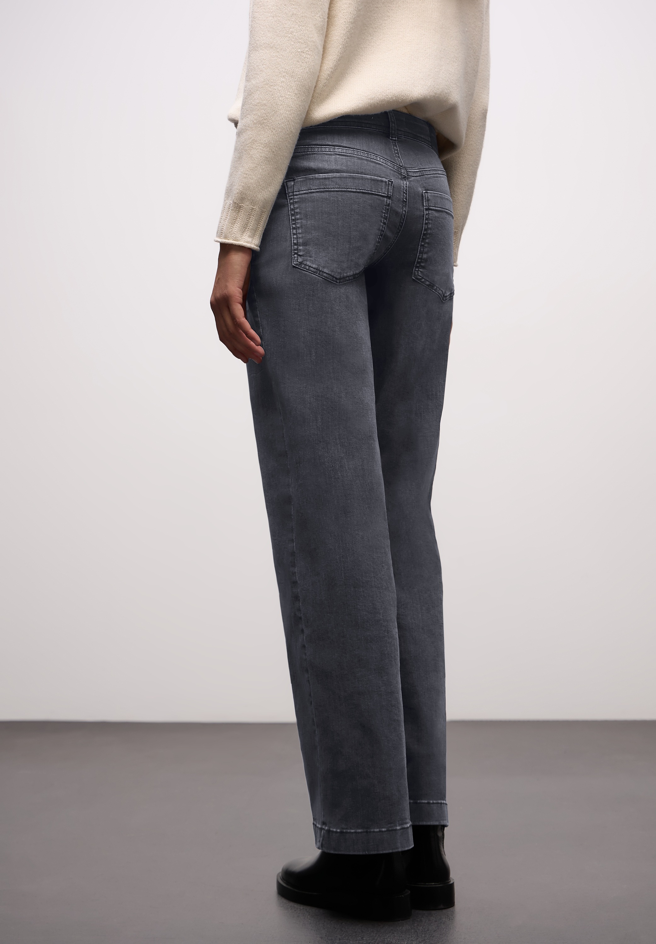 STREET ONE 5-Pocket-Jeans "Style Wide Leg" Wide Leg mit Stretch günstig online kaufen