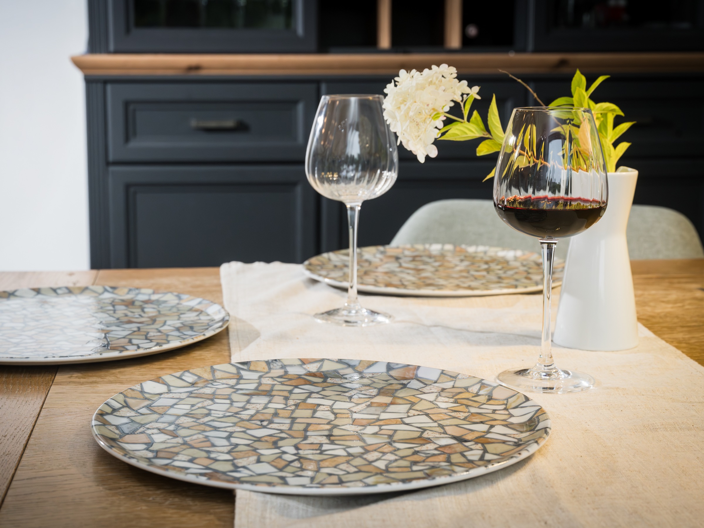 CreaTable Pizzateller »Stone Collection Siena, Teller-Set, 4-tlg.« Italienische Eleganz, Vielseitig einsetzbar