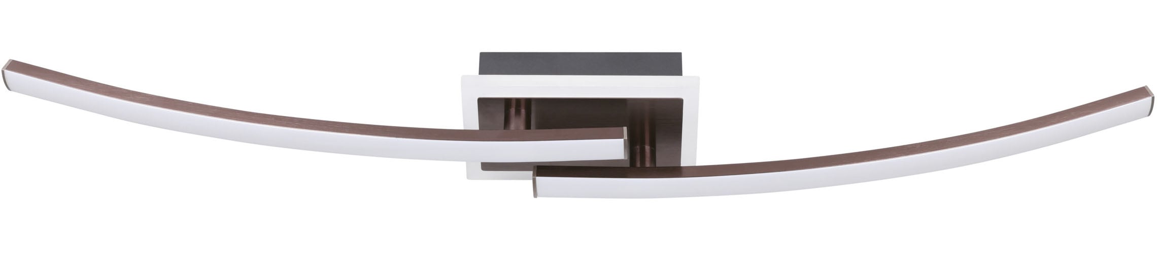 EGLO Deckenleuchte "LUNGOLAGO Deckenlampe - Stahl, Kunststoff - LED - 12W - IP20", 1, H: 8cm, 1 Stk., braun, Wohnzimmer, Leuchten, Wohzimmerlampe,