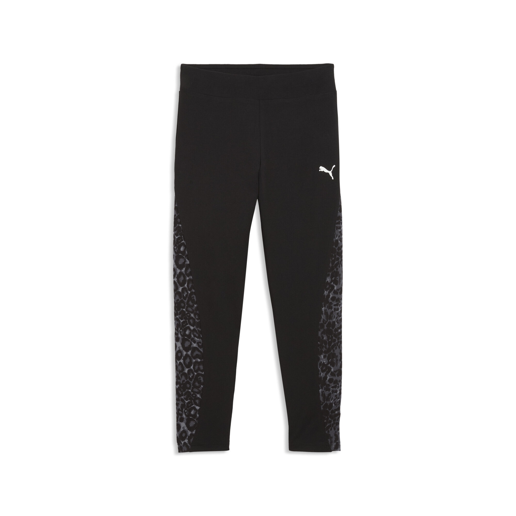 PUMA Kinder Leggings "PUMA Sport Animal 7/8-Leggings Mädchen", schwarz, Gr. 152, bedruckt, Obermaterial: 5% Elasthan, 95% Baumwolle, Hosen