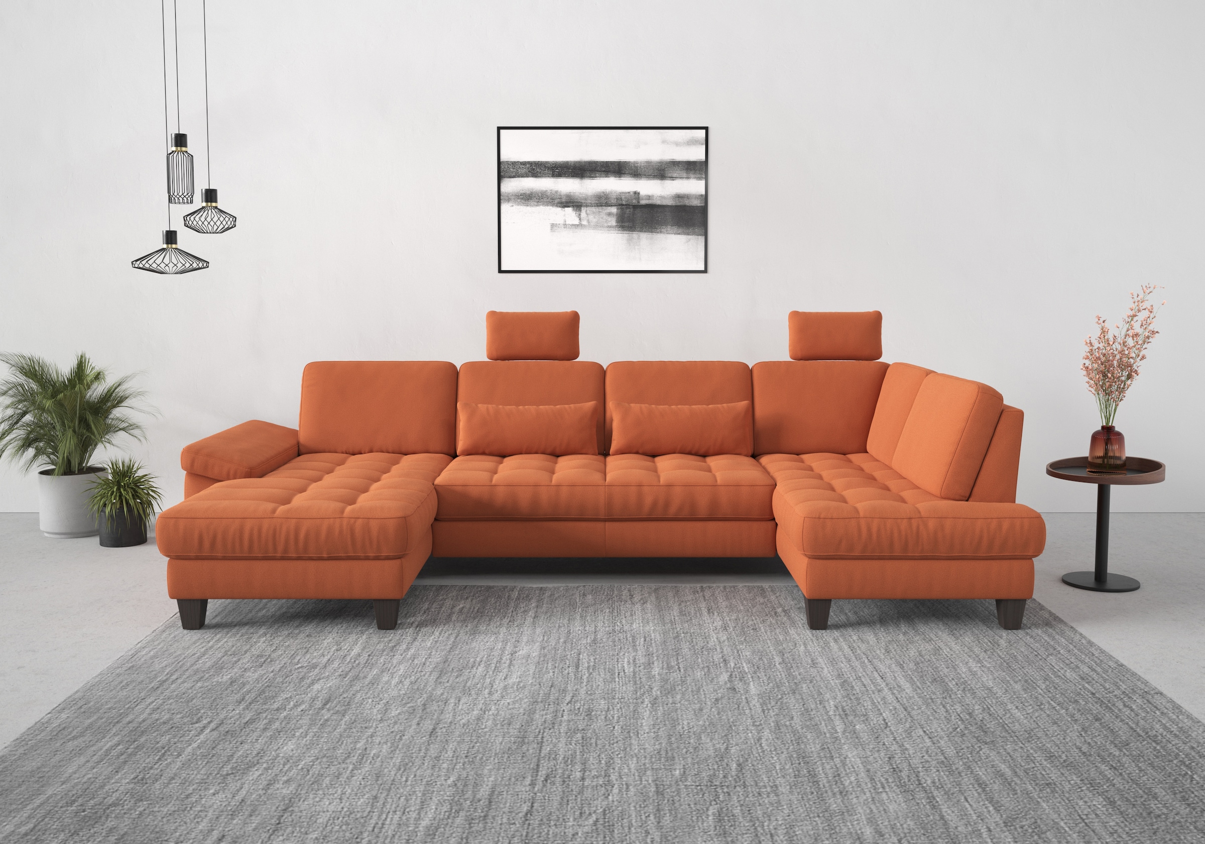 sit&more Wohnlandschaft »Westham U-Form«, wahlweise mit Bettfunktion, Bettkasten, Sitztiefenverstellung