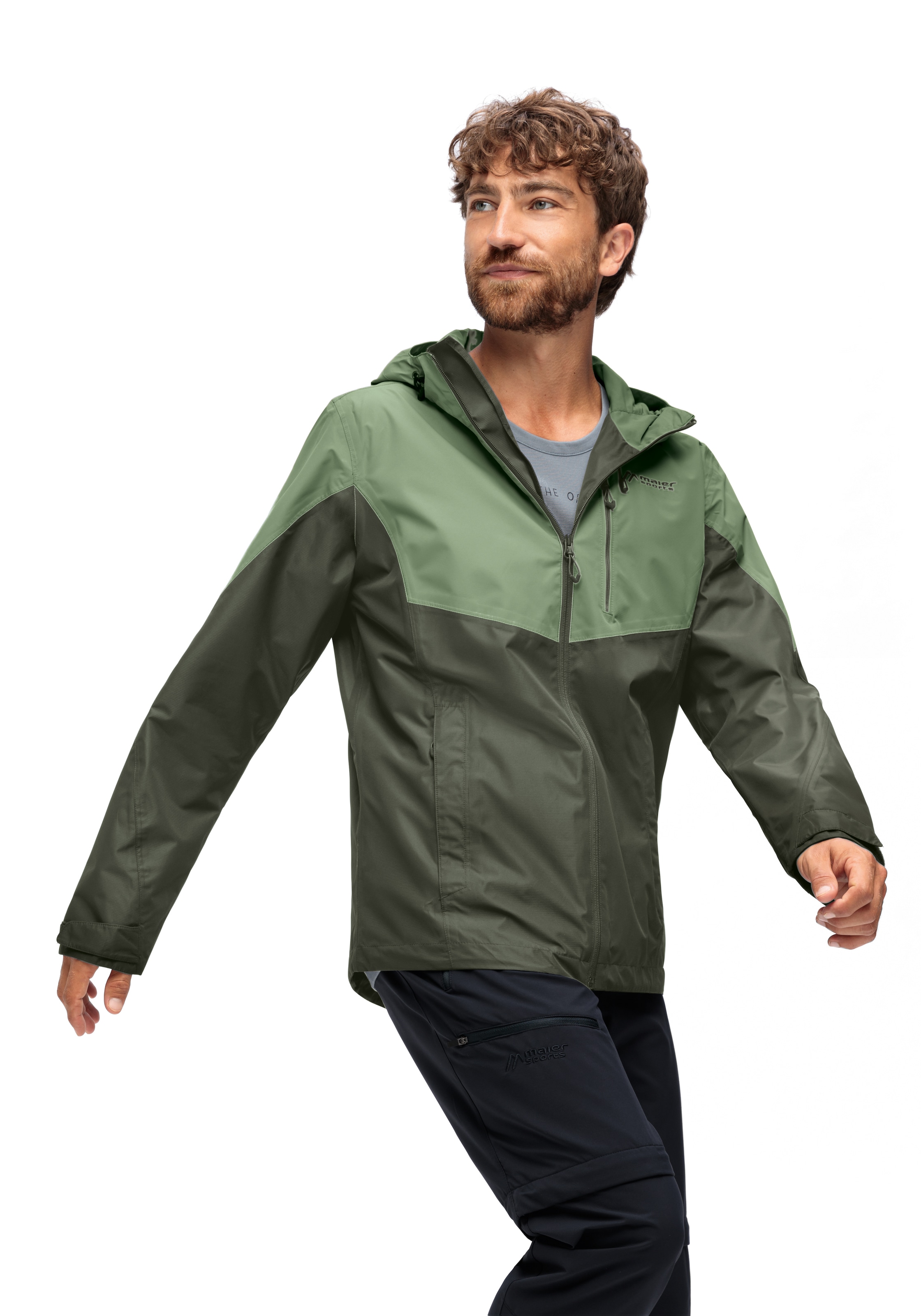 Maier Sports Outdoorjacke »Schlufterkopf M«, Herren Jacke wasserdicht, Funktionsjacke 3 Taschen außen + Innentasche