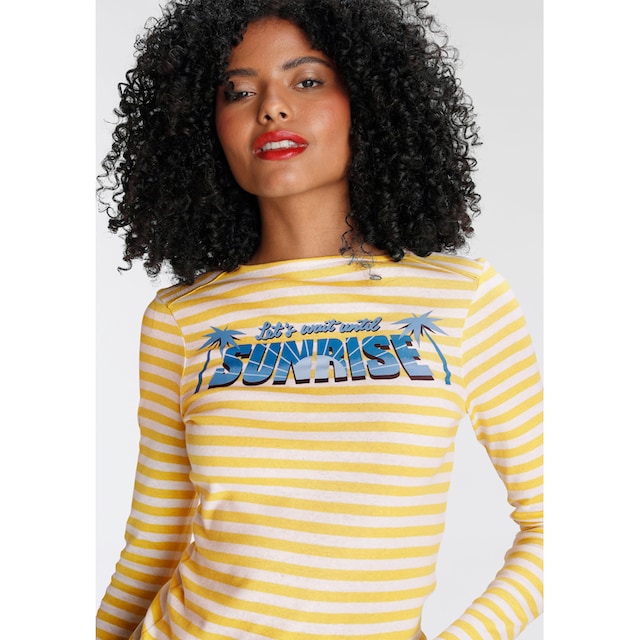 AJC Langarmshirt, mit stylisch-sommerlichen Front-print online bestellen |  BAUR