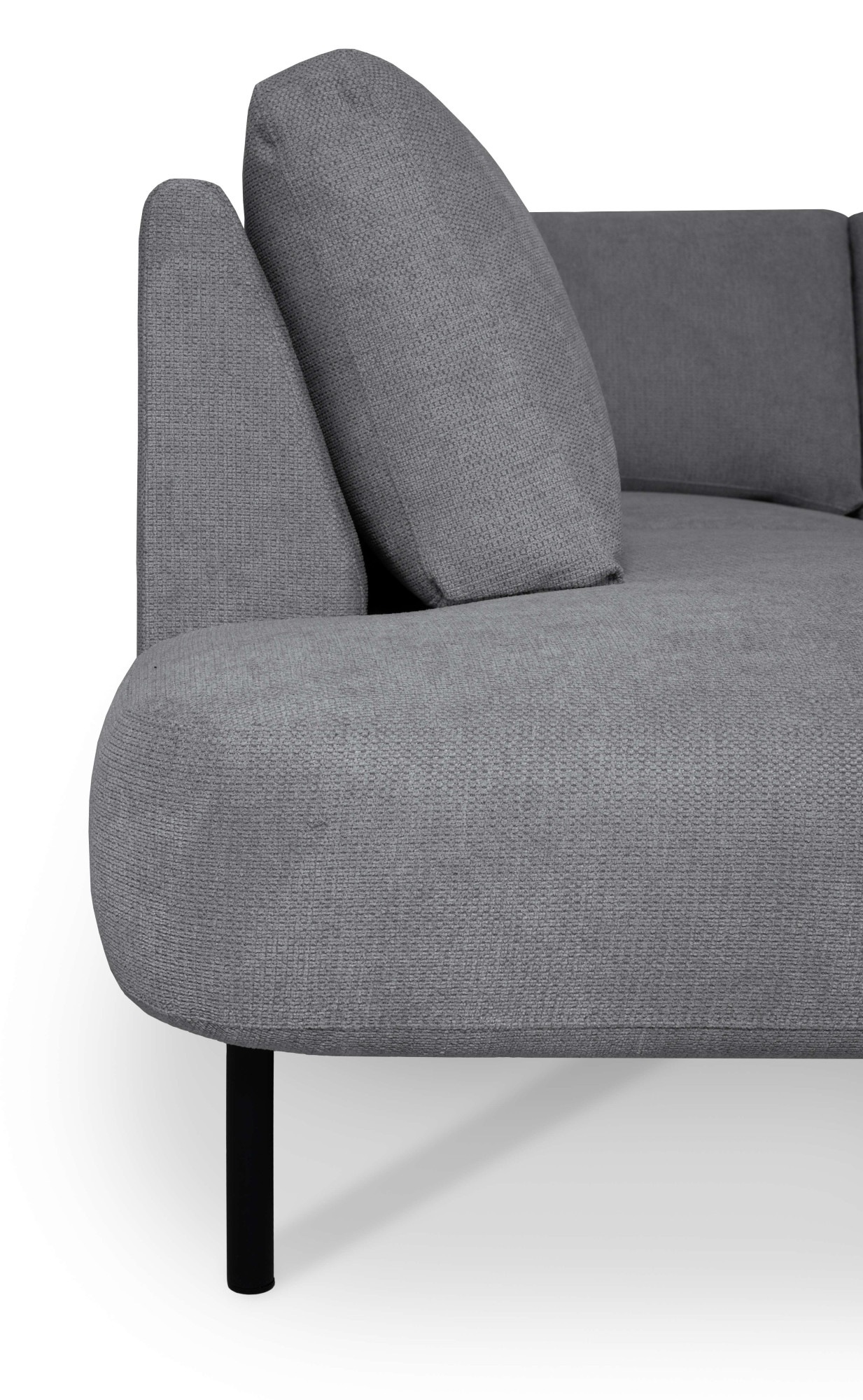 Places of Style Wohnlandschaft »Cesola«, in weichem Chenille-Stoff, Breite 327 cm, mit schwarzen Metallfüßen