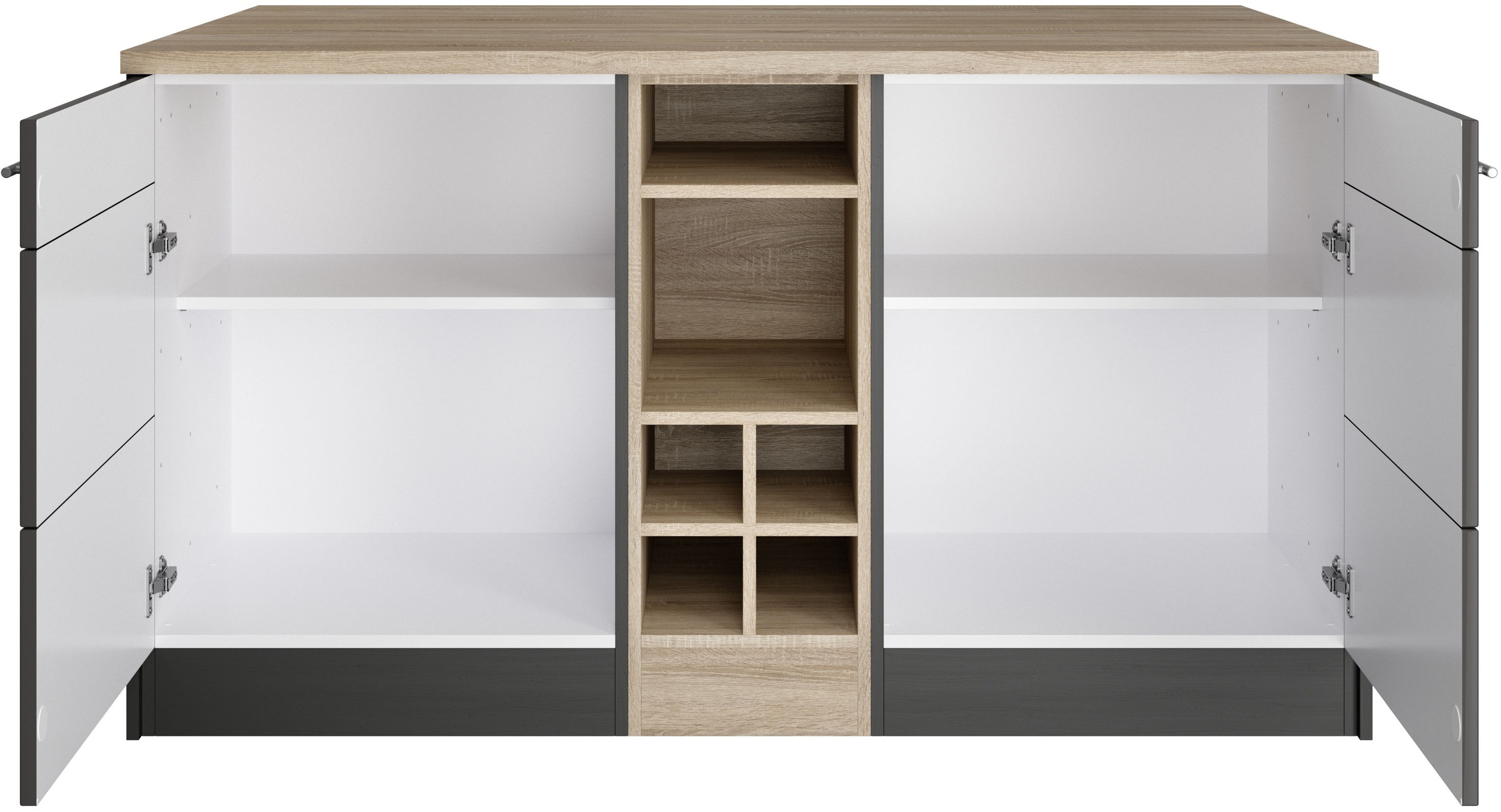 HELD MÖBEL Kücheninsel "Wien", Breite 153 cm, MDF-Fronten, Flaschenregal günstig online kaufen