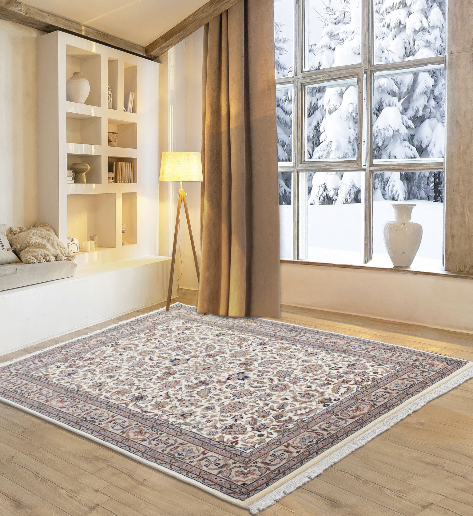 OTTO home Orientteppich "BI Oriental, handgeknüpft" rechteckig 12 mm Höhe reine Wolle, orientalisches Design, mit Fransen, Wohnzimmer