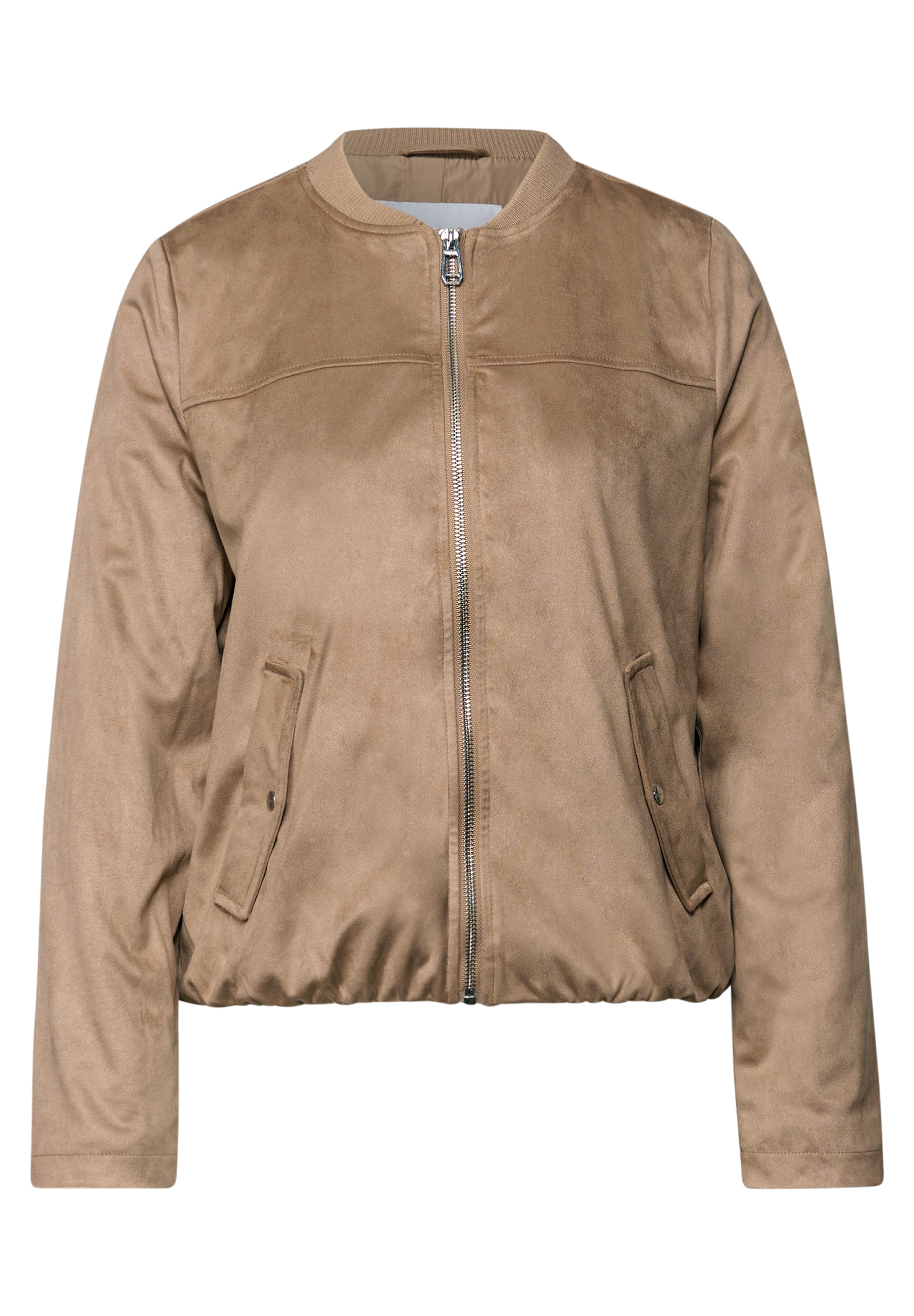 STREET ONE STUDIO Lederimitatjacke, ohne Kapuze, mit Rundhalsausschnitt