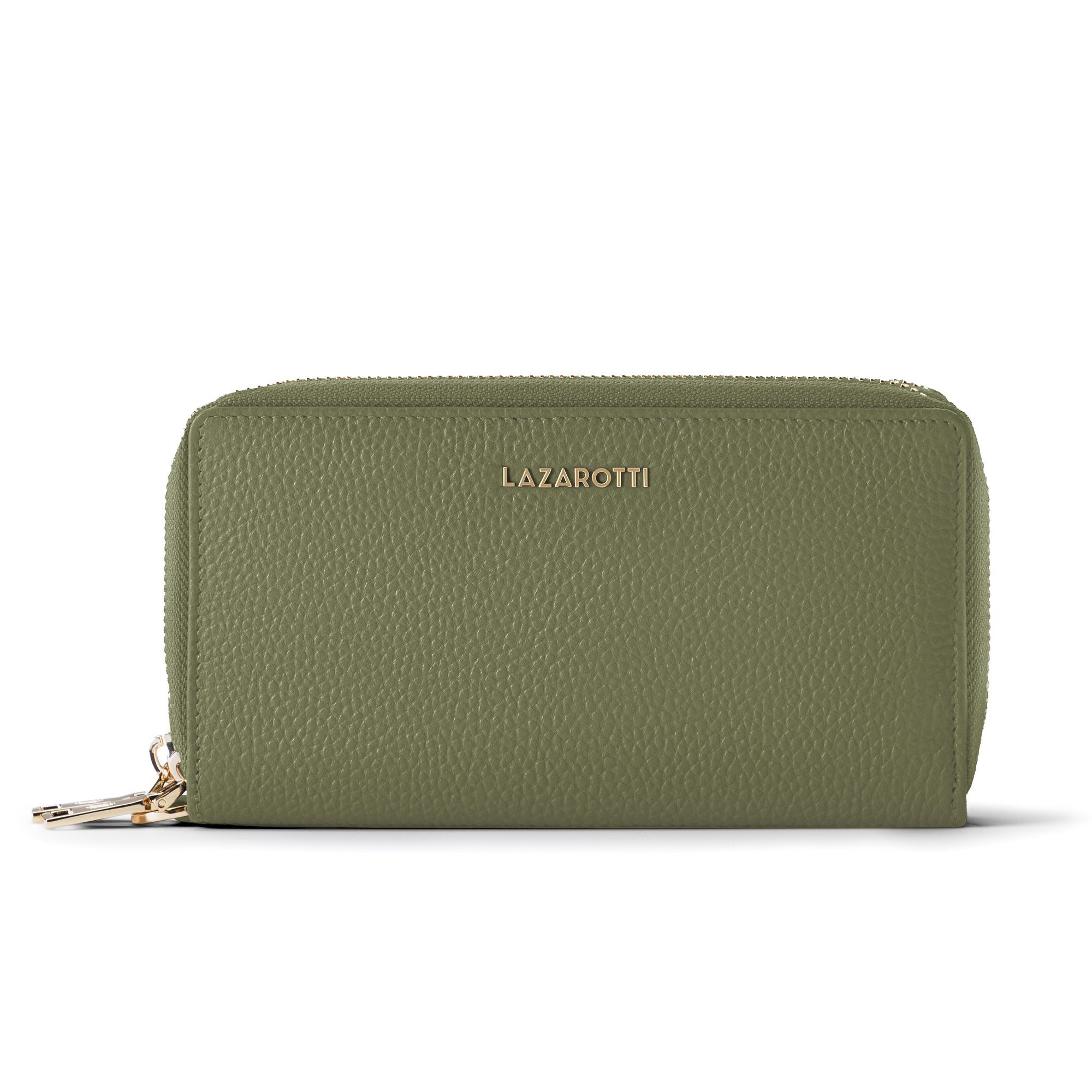 Lazarotti Geldbörse "Bologna Leather XL Double Zip-Around Geldbörse RFID Leder 20 cm"